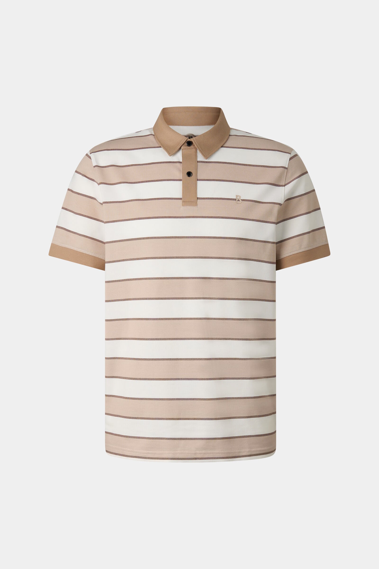 Piqu&eacute;-Polo-Shirt Timo Beige/Off-White