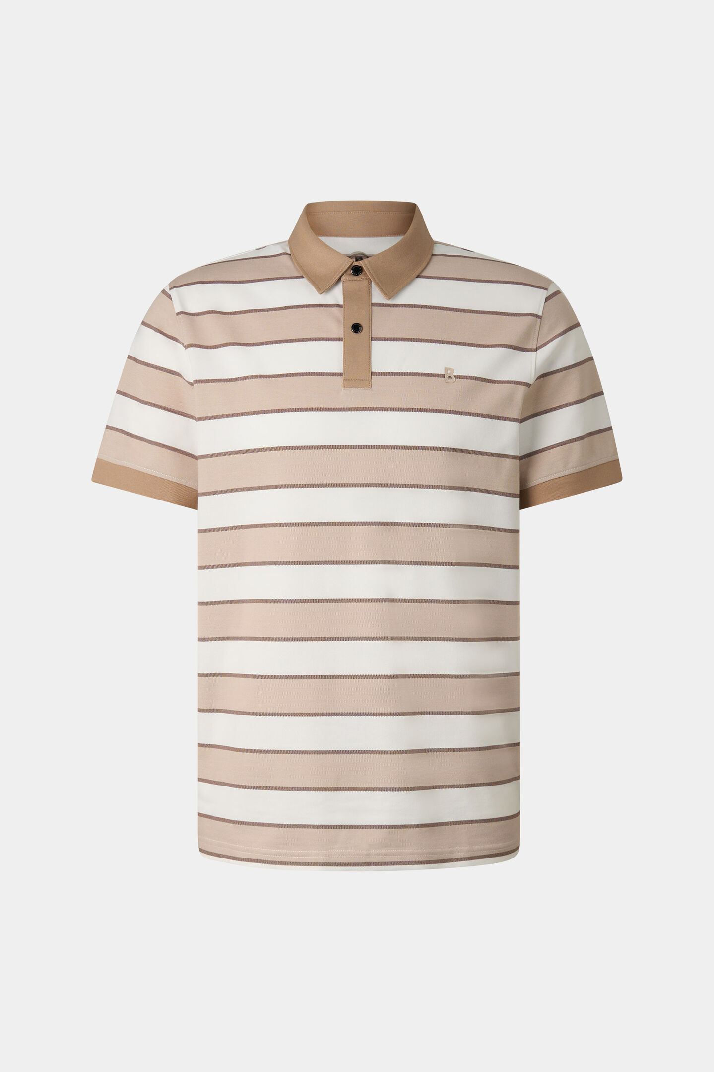 Piqu&eacute;-Polo-Shirt Timo Beige/Off-White
