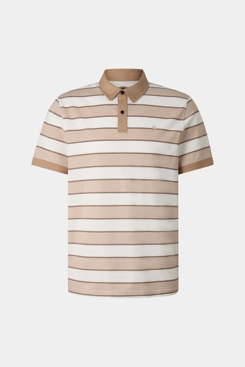 Piqu&eacute;-Polo-Shirt Timo Beige/Off-White