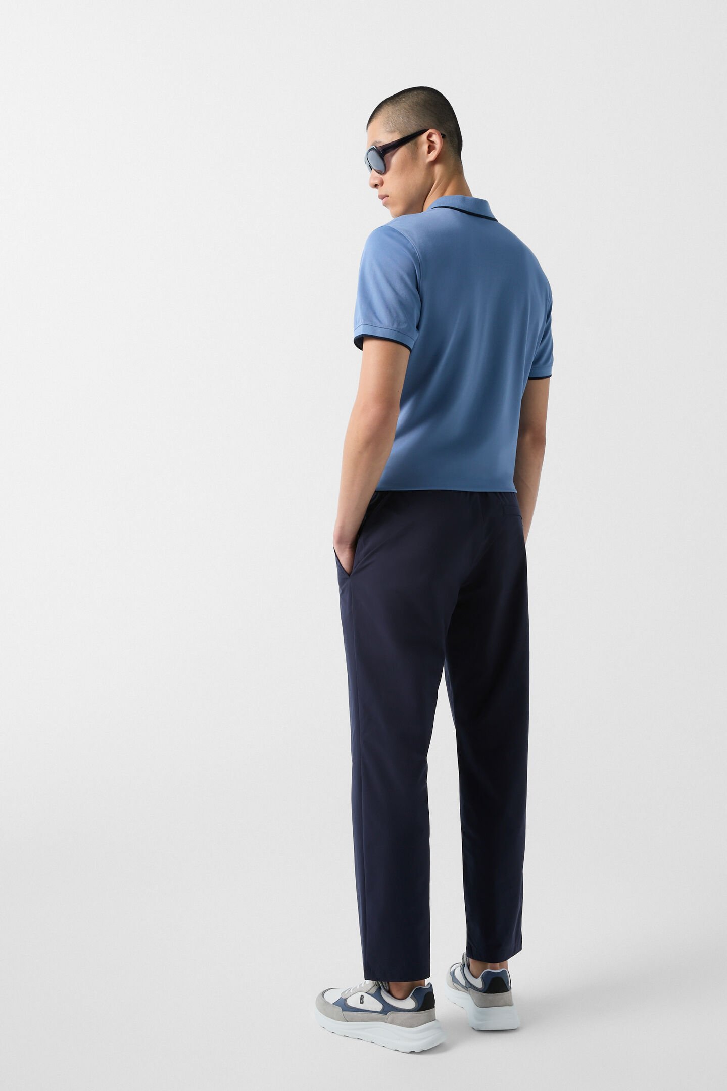 Marcus stretch broek Marineblauw
