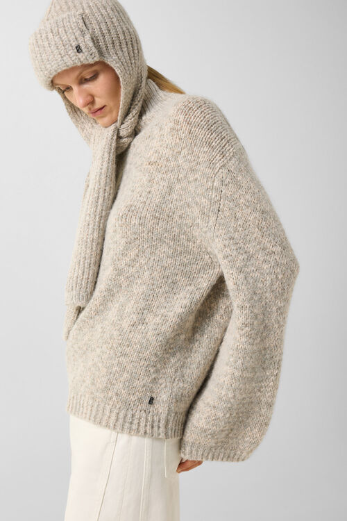 Alpaka-Mix-Pullover Svoni Beige/Grau