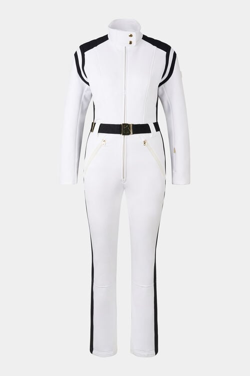 Janny softshell ski overall White/black