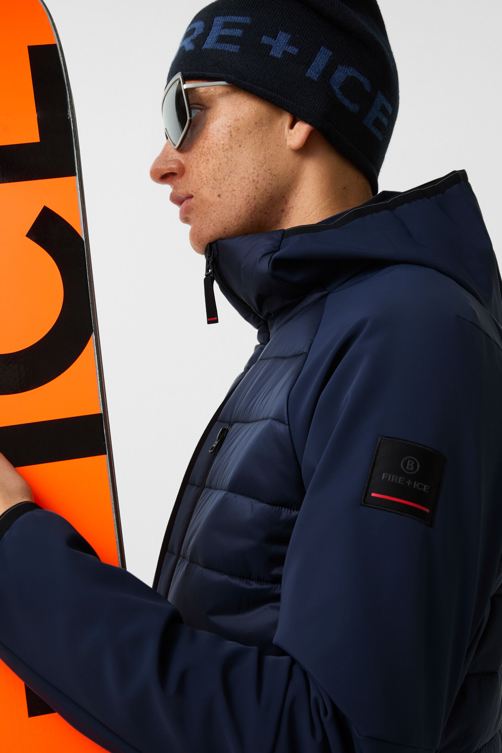 Anian softshell quilted jacket Dark blue