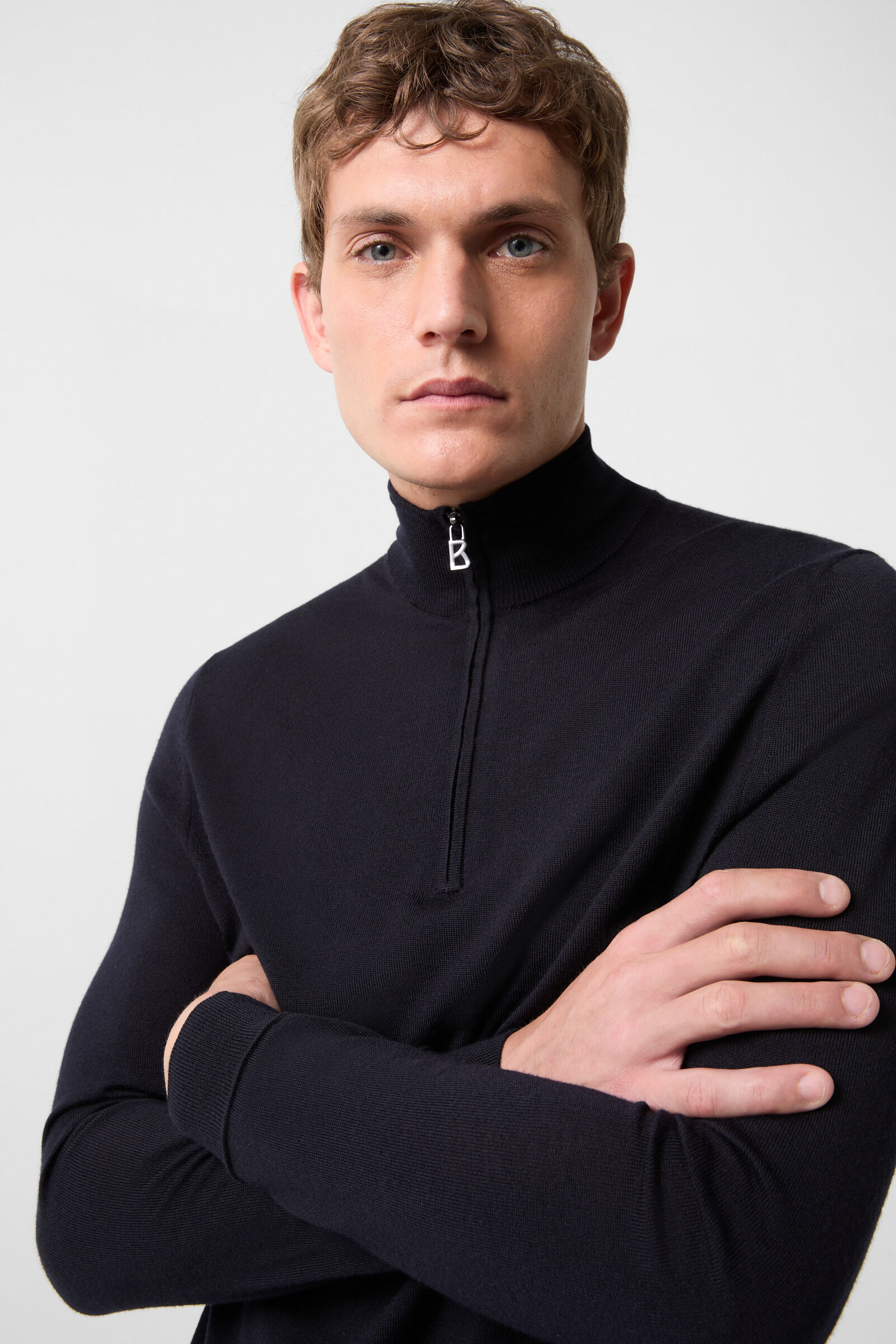 Feinstrick-Troyer Ouri Navy-Blau