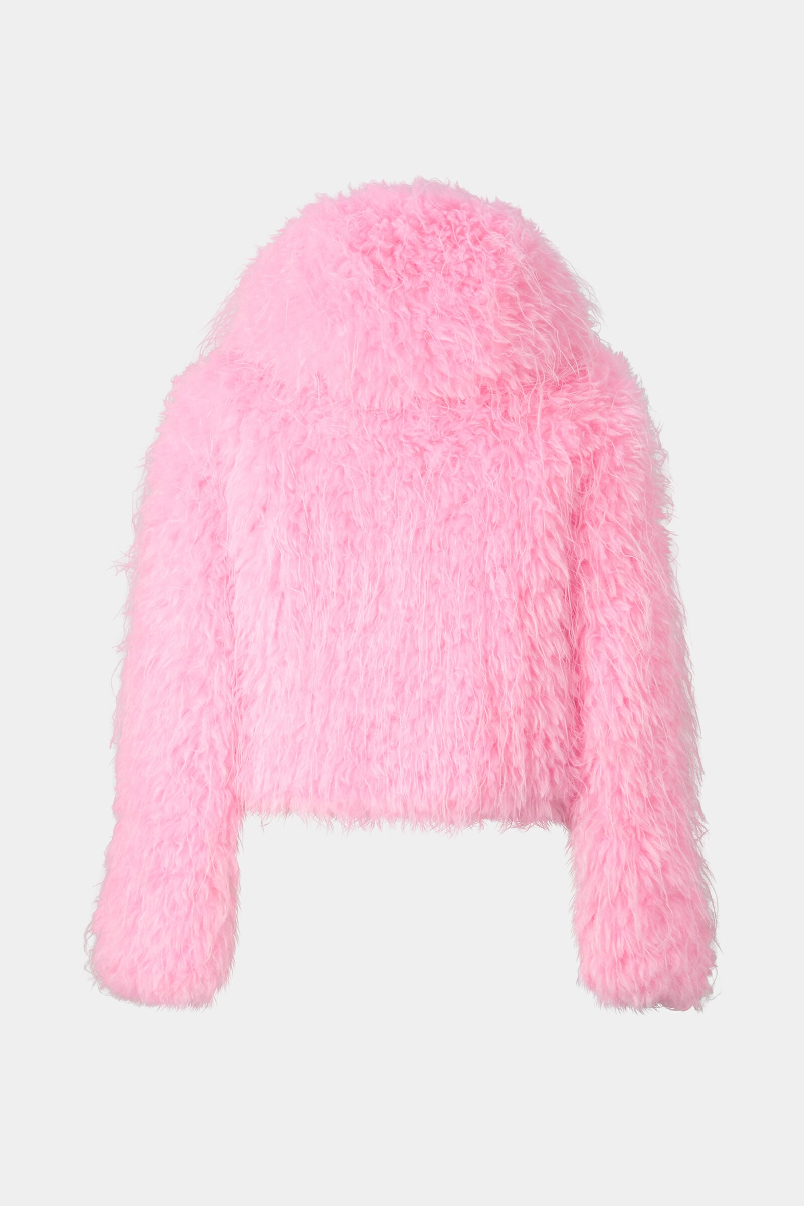 Kela Faux Fur Ski Jacket Neon Pink