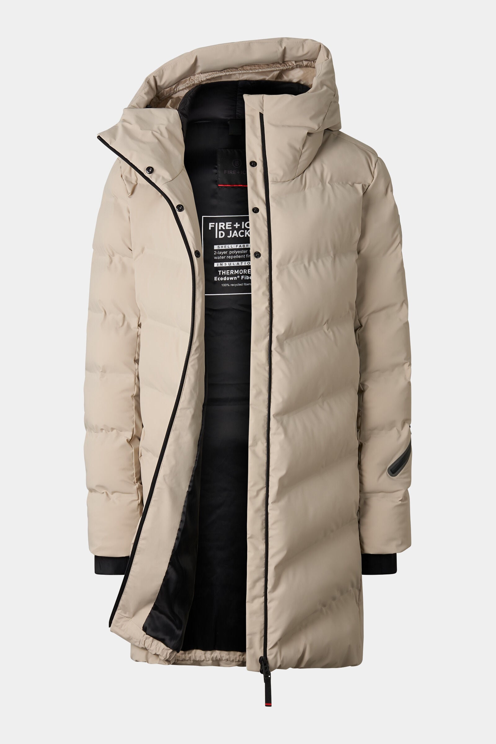 Tec-Aen quilted coat Beige