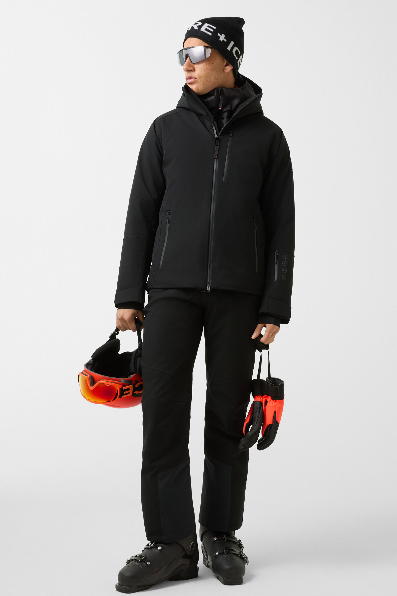 Anian softshell quilted jacket Black