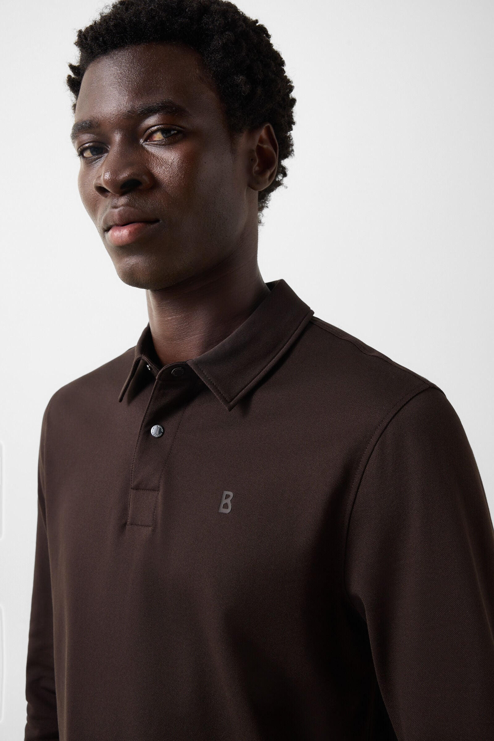 Polo-Longsleeve Timon Coffee
