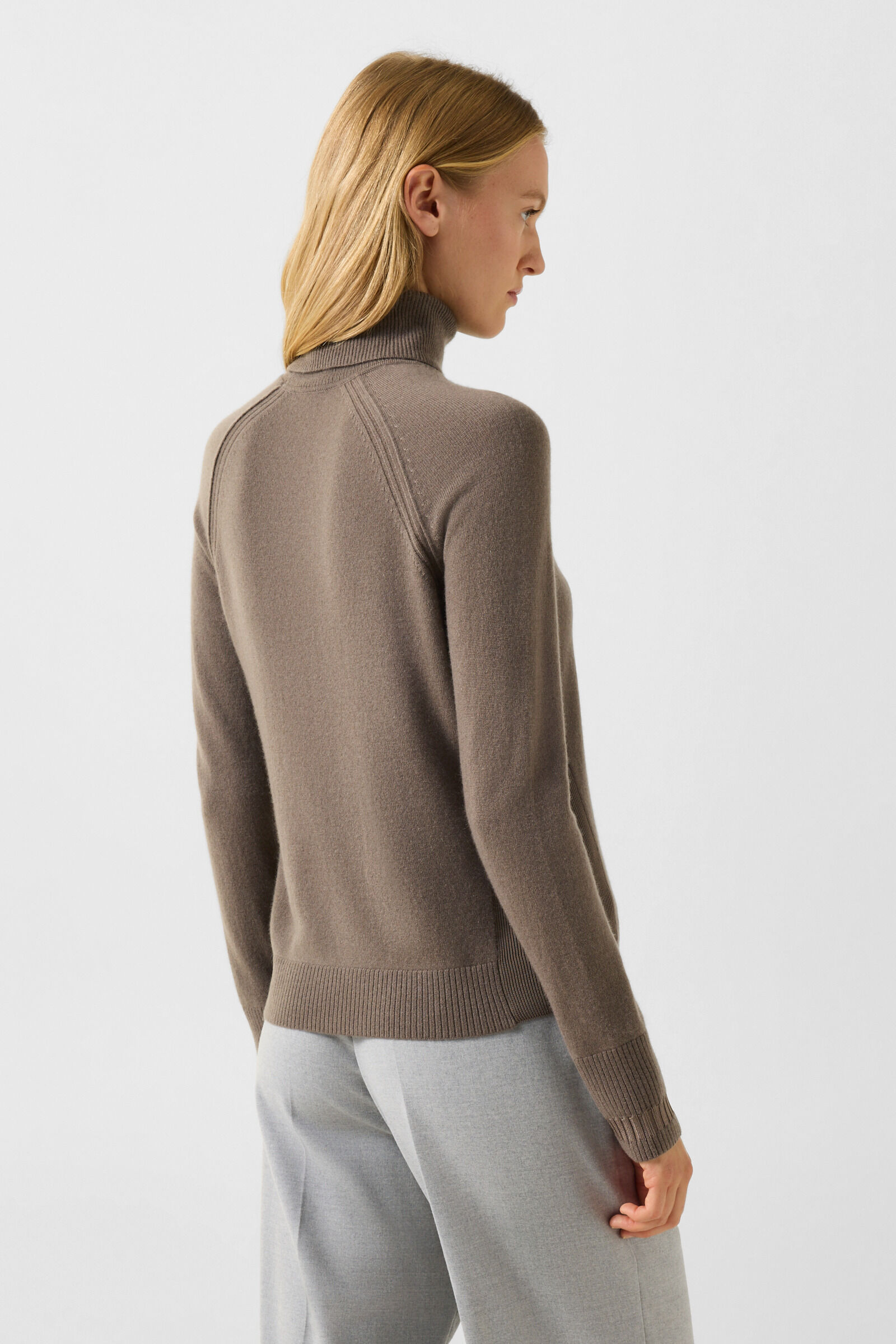 Vaiana pure new wool and cashmere jumper Grey-brown