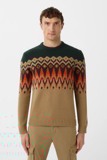 Norwegian jumper Ron Beige/green/orange Norwegian jumper Ron Beige/green/orange