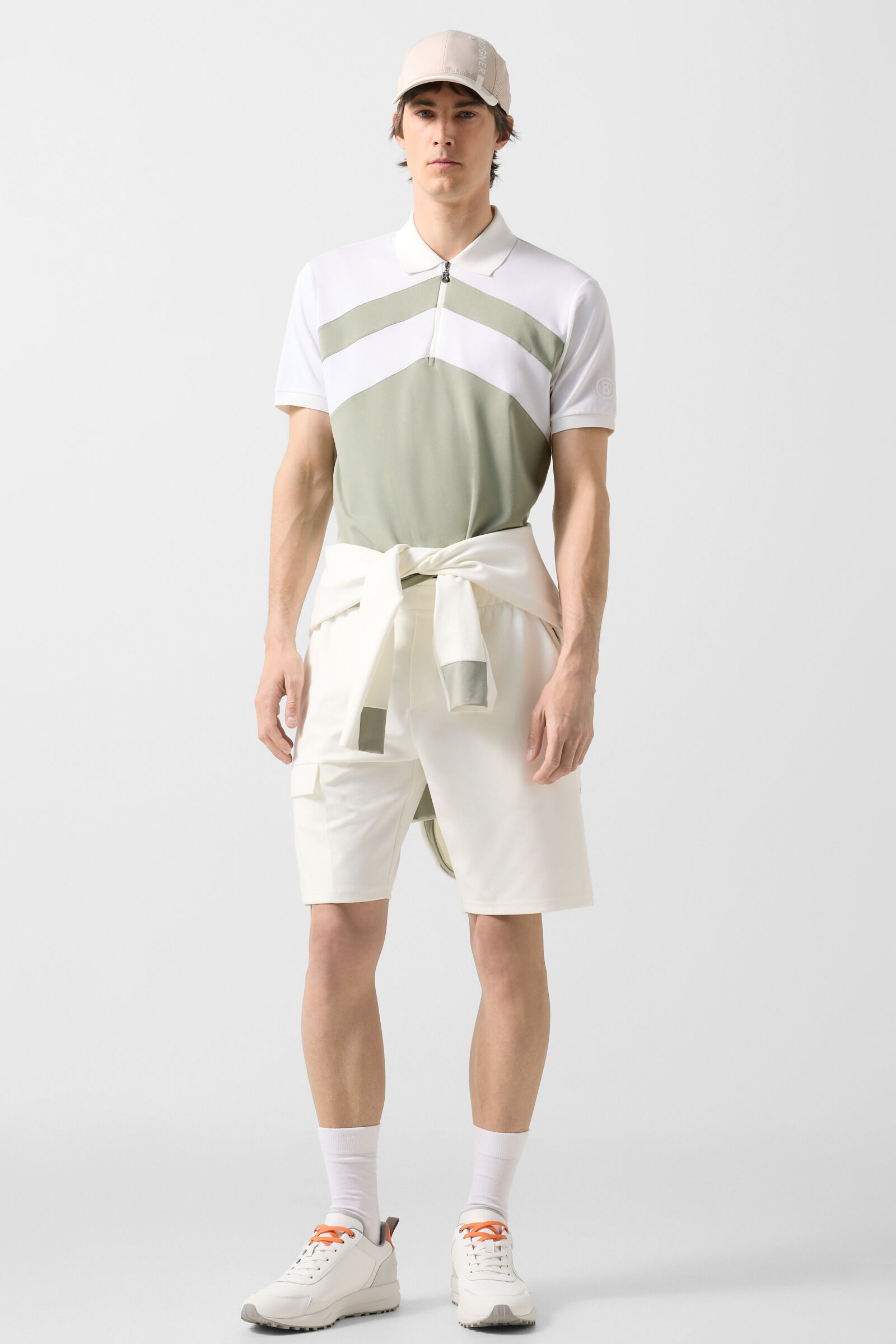 Cuno functional short-sleeved top Eucalyptus/white