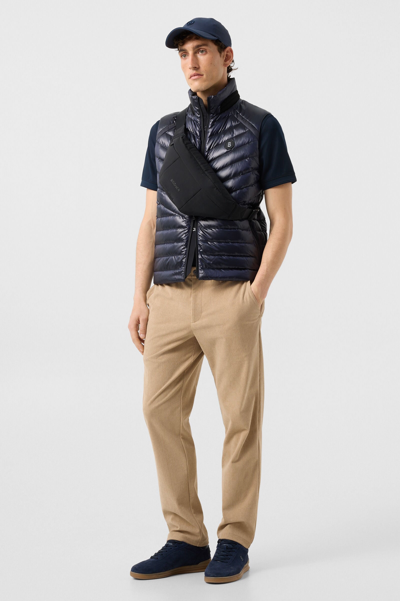 Lasse lightweight down waistcoat Navy blue
