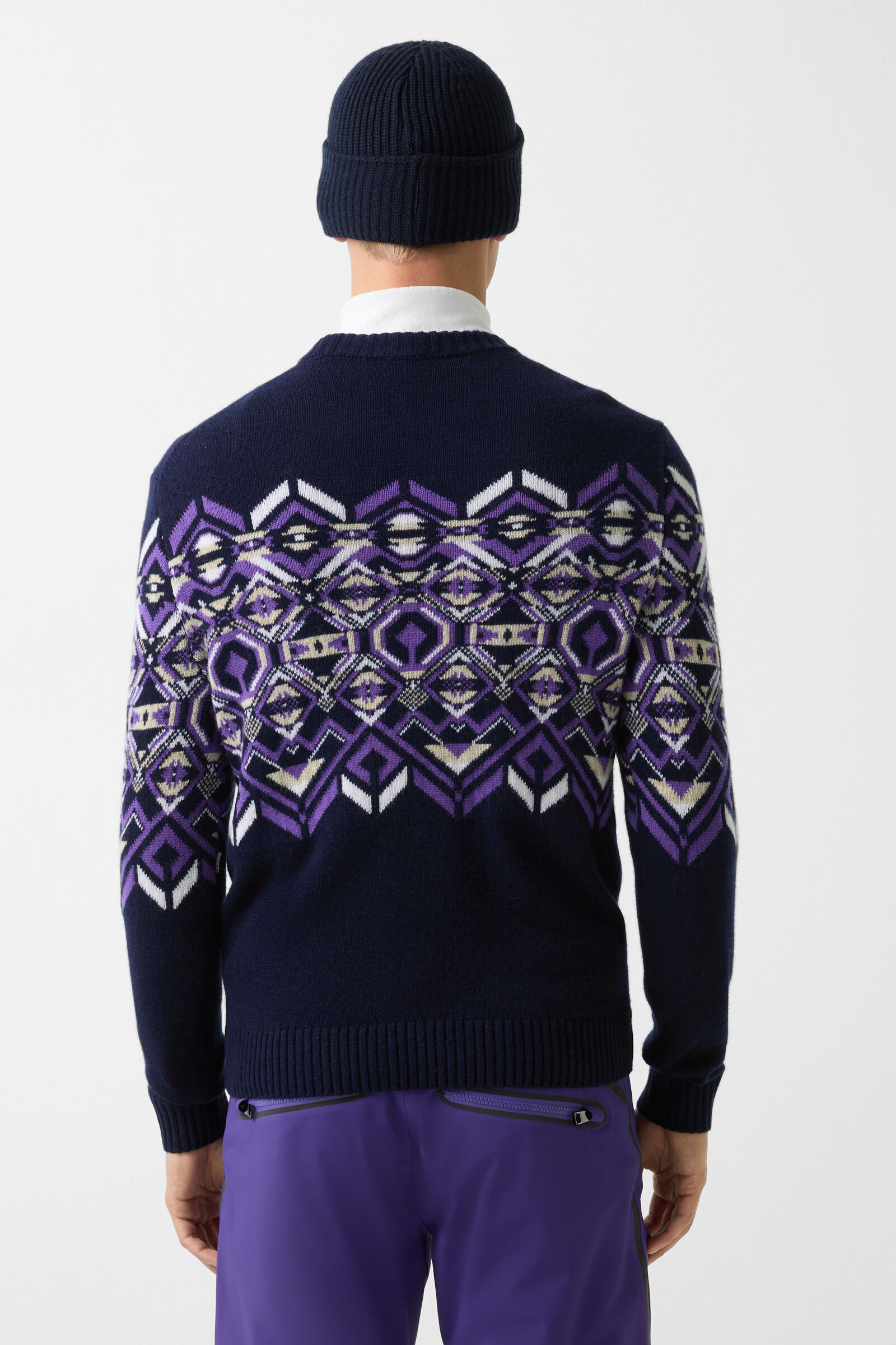 Norwegian jumper Luci Navy blue/purple