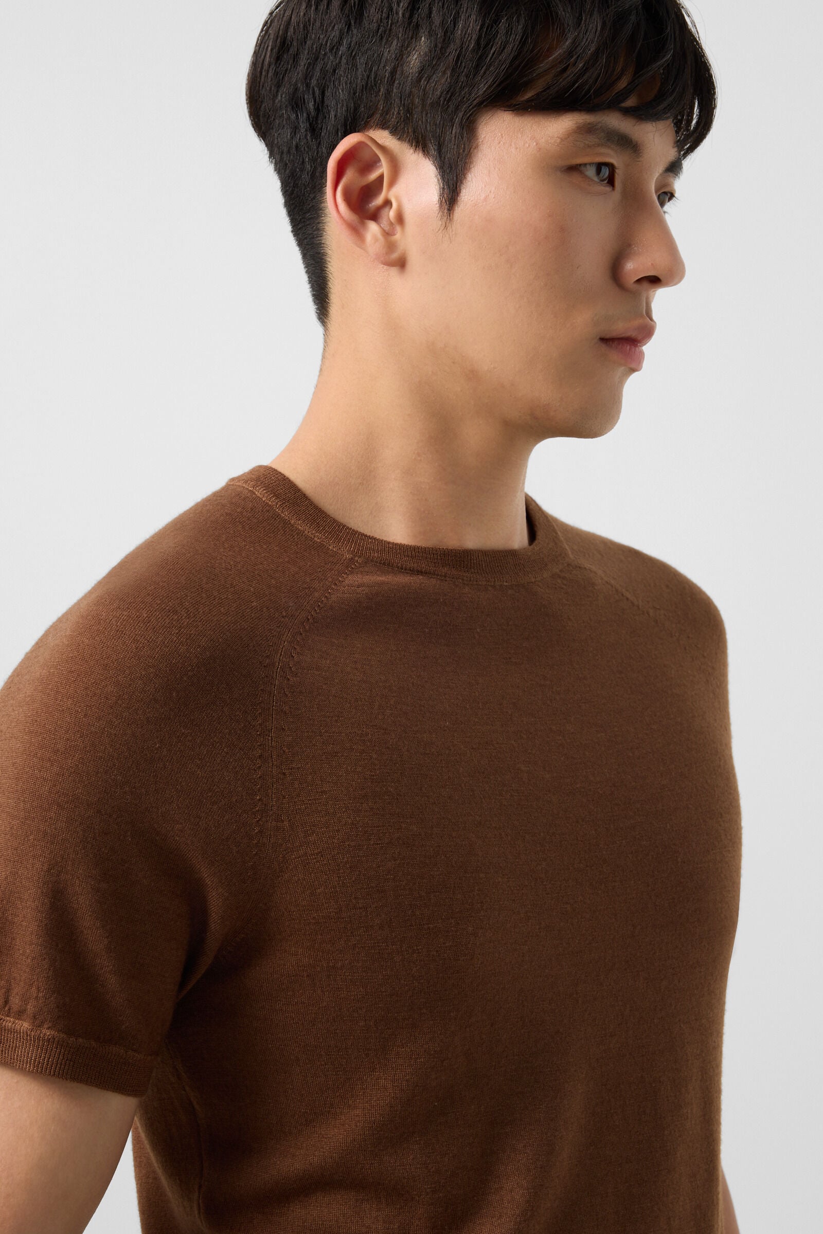 Osaka merino overhemd Bruin