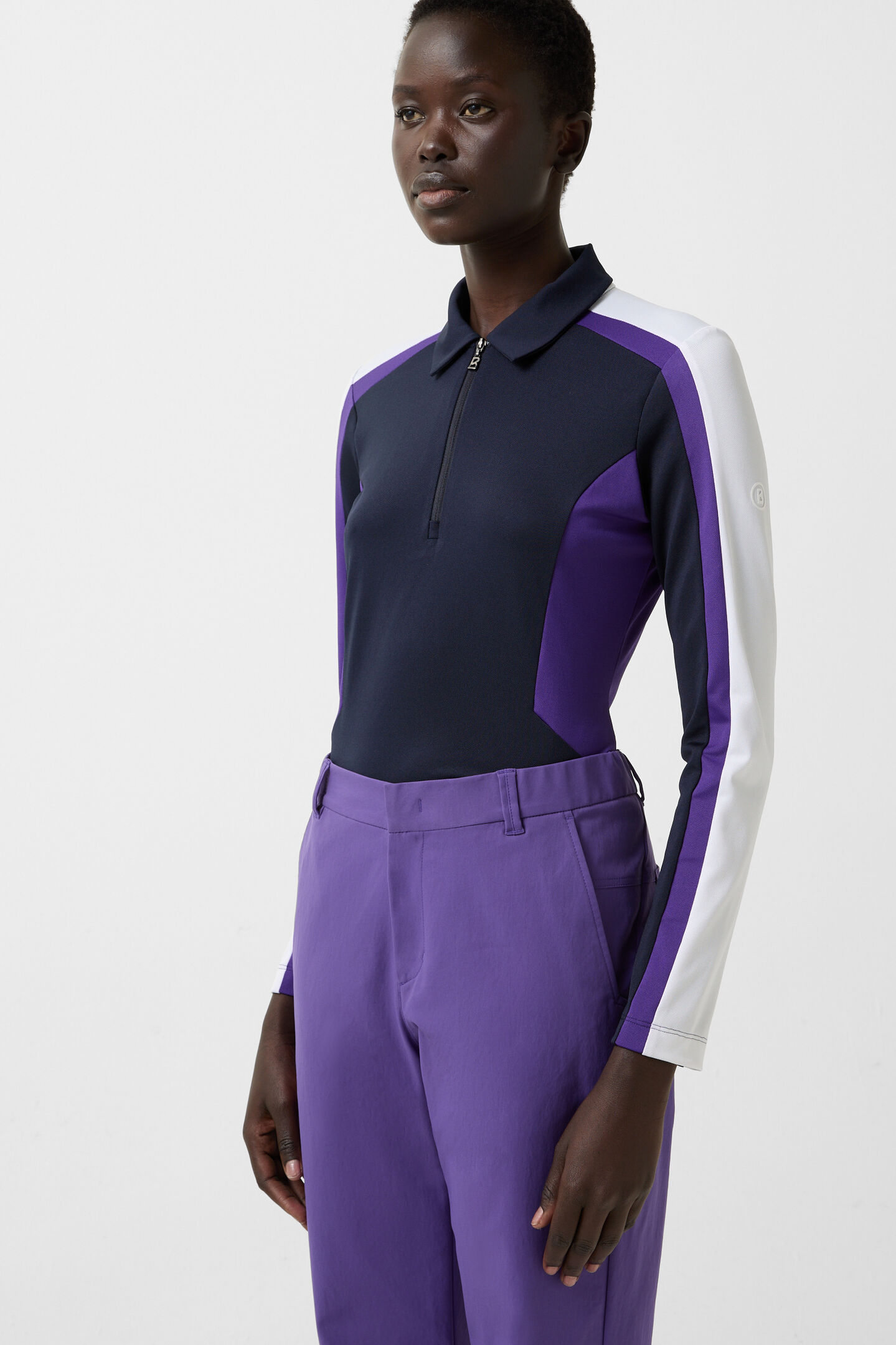 Greta functional long-sleeved top Navy blue/purple