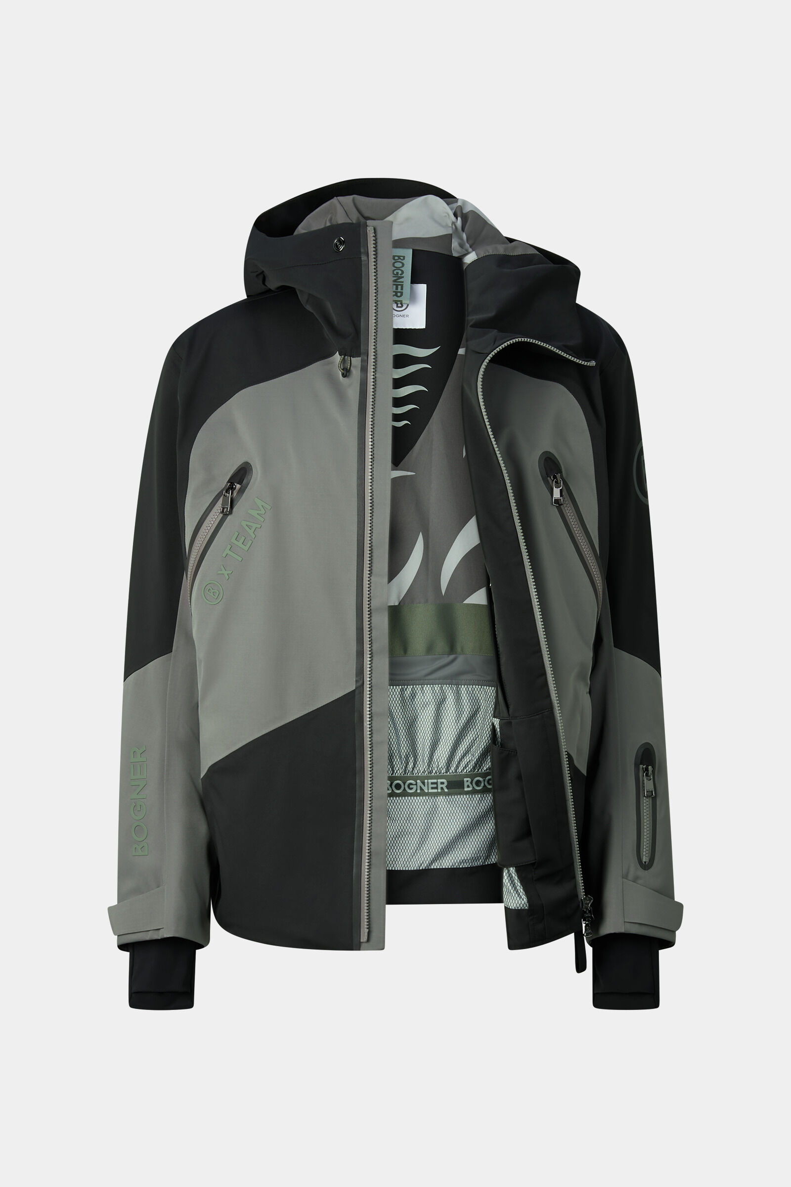 Ski-jas Jasper Grijs/Zwart