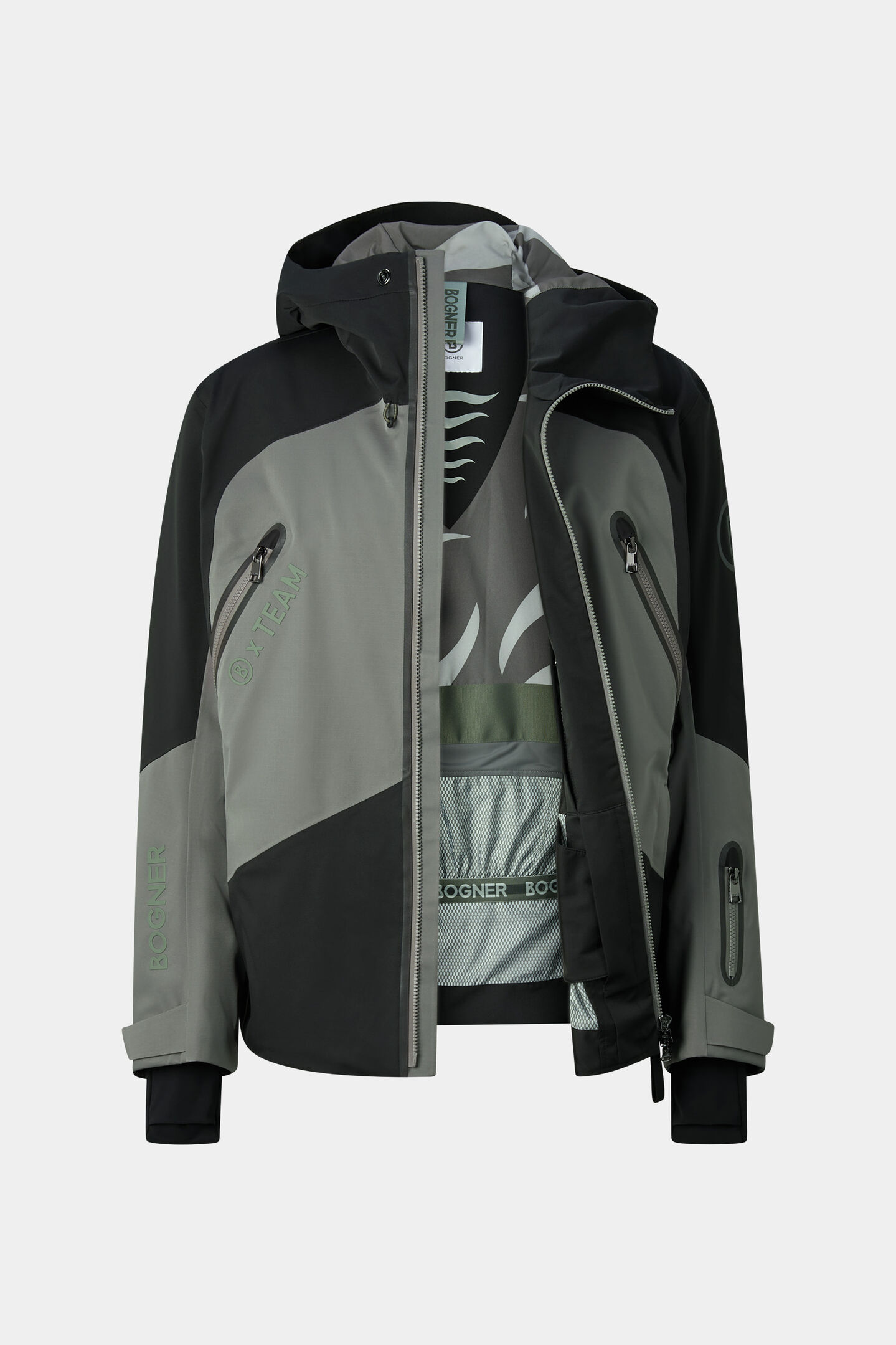 Jasper ski jacket Sage Grey/Black