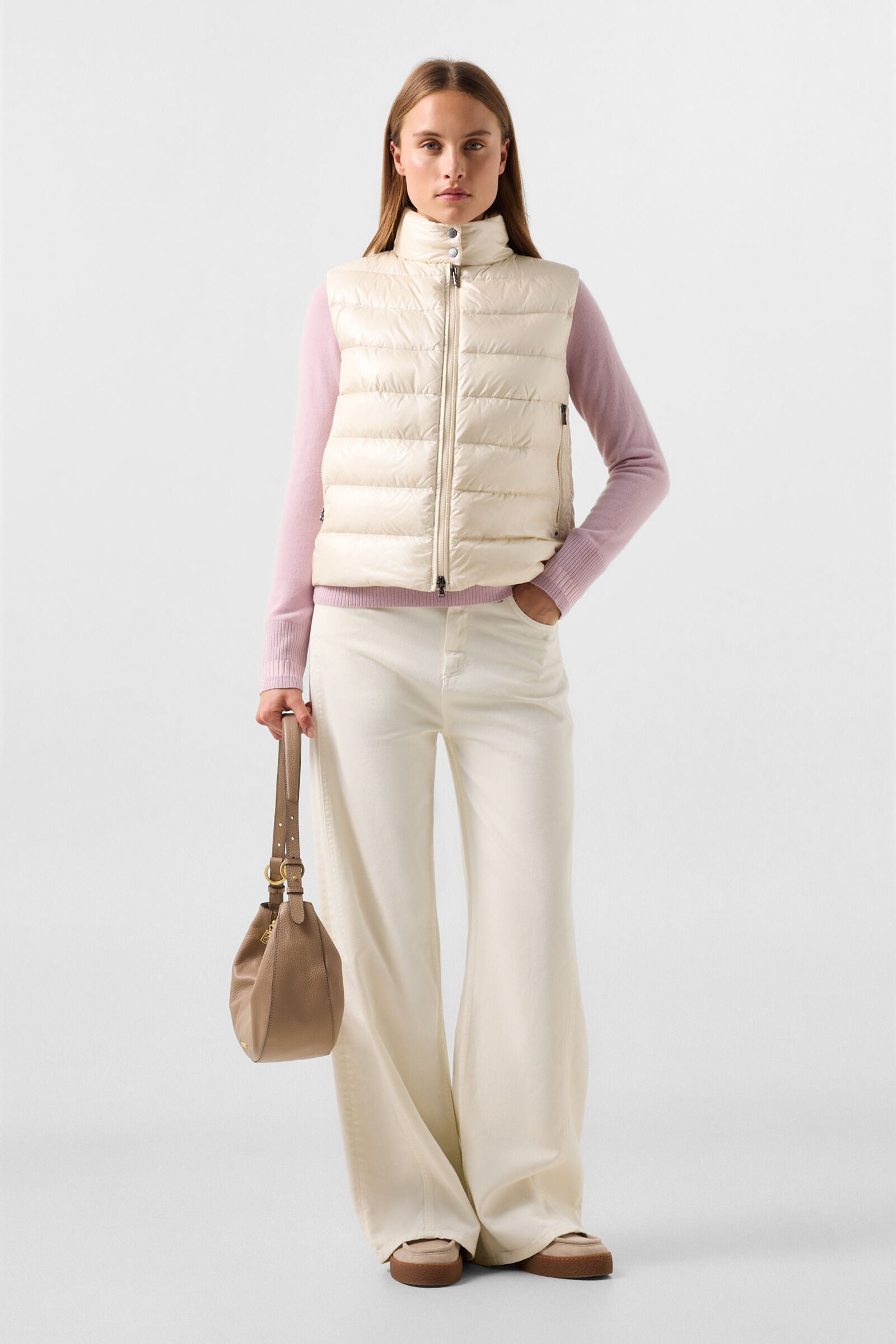 Milly Lightweight Down Vest Off-White