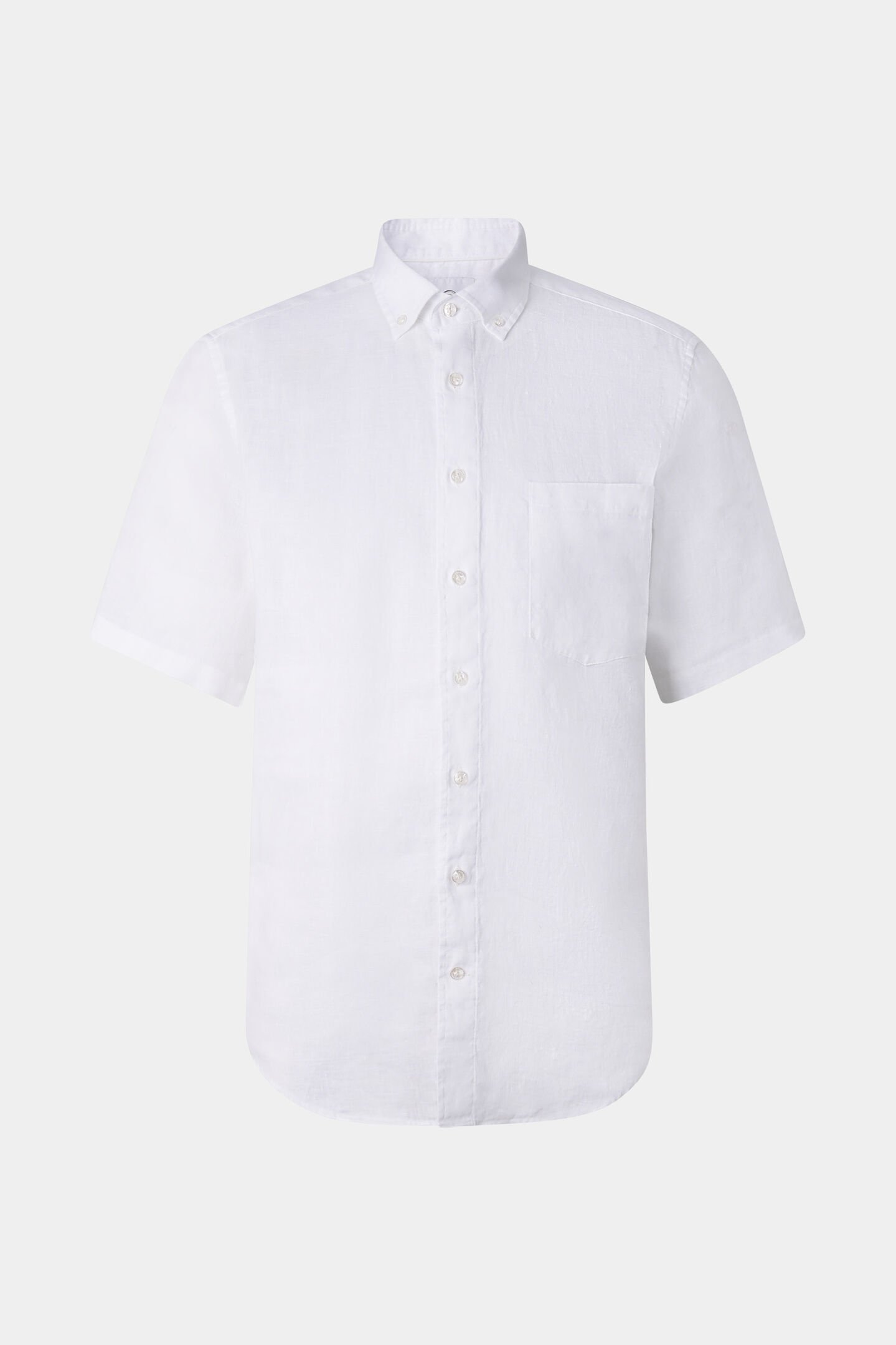 Linen short-sleeved shirt Lykos White