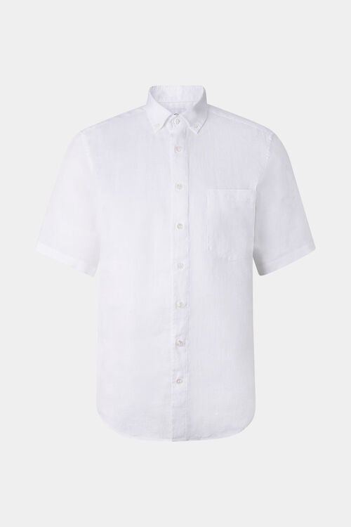 Linen short-sleeved shirt Lykos White