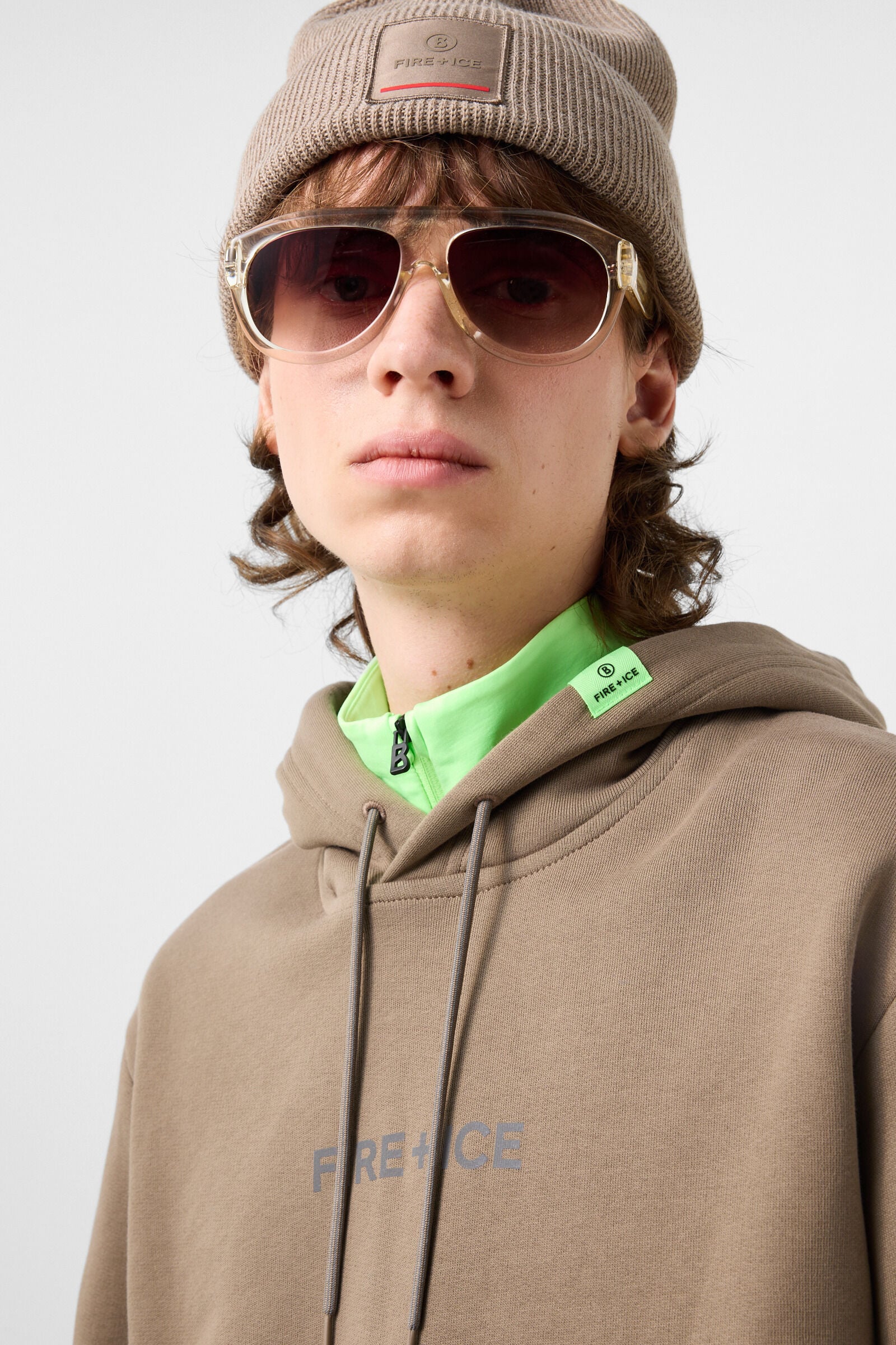 Baumwoll-Hoodie Covell Taupe