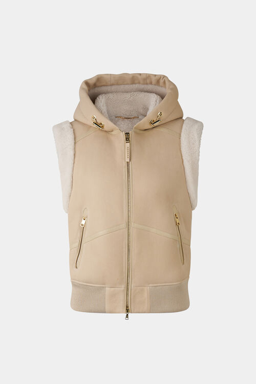 Fine lambskin waistcoat Sand