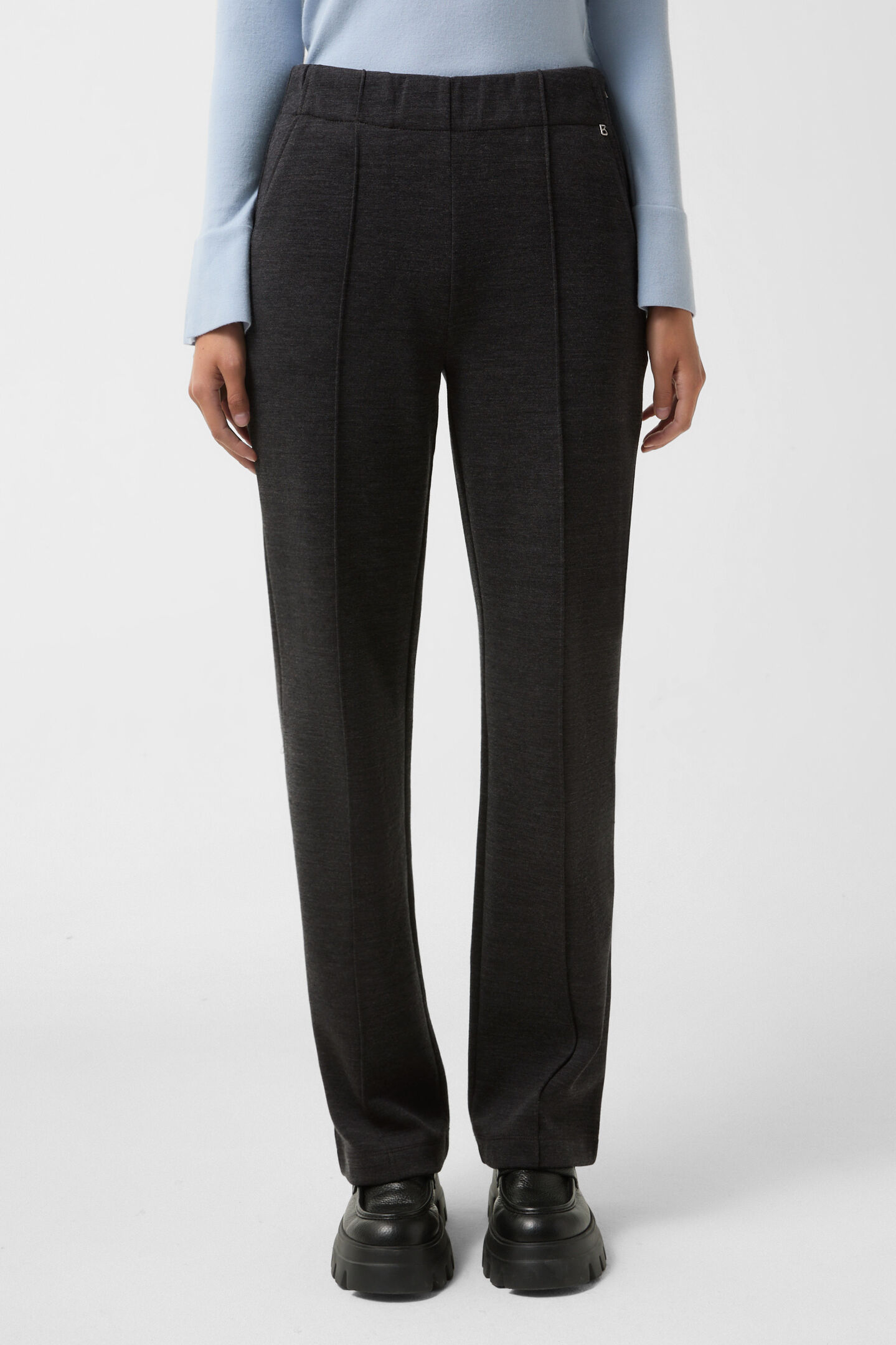 Bliss sweatbroek met flanel Antraciet