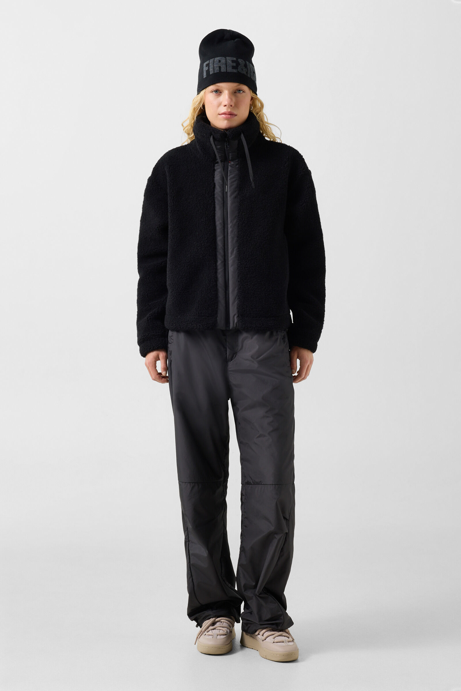 Ninetta Mid-Layer Teddy Jacket Black