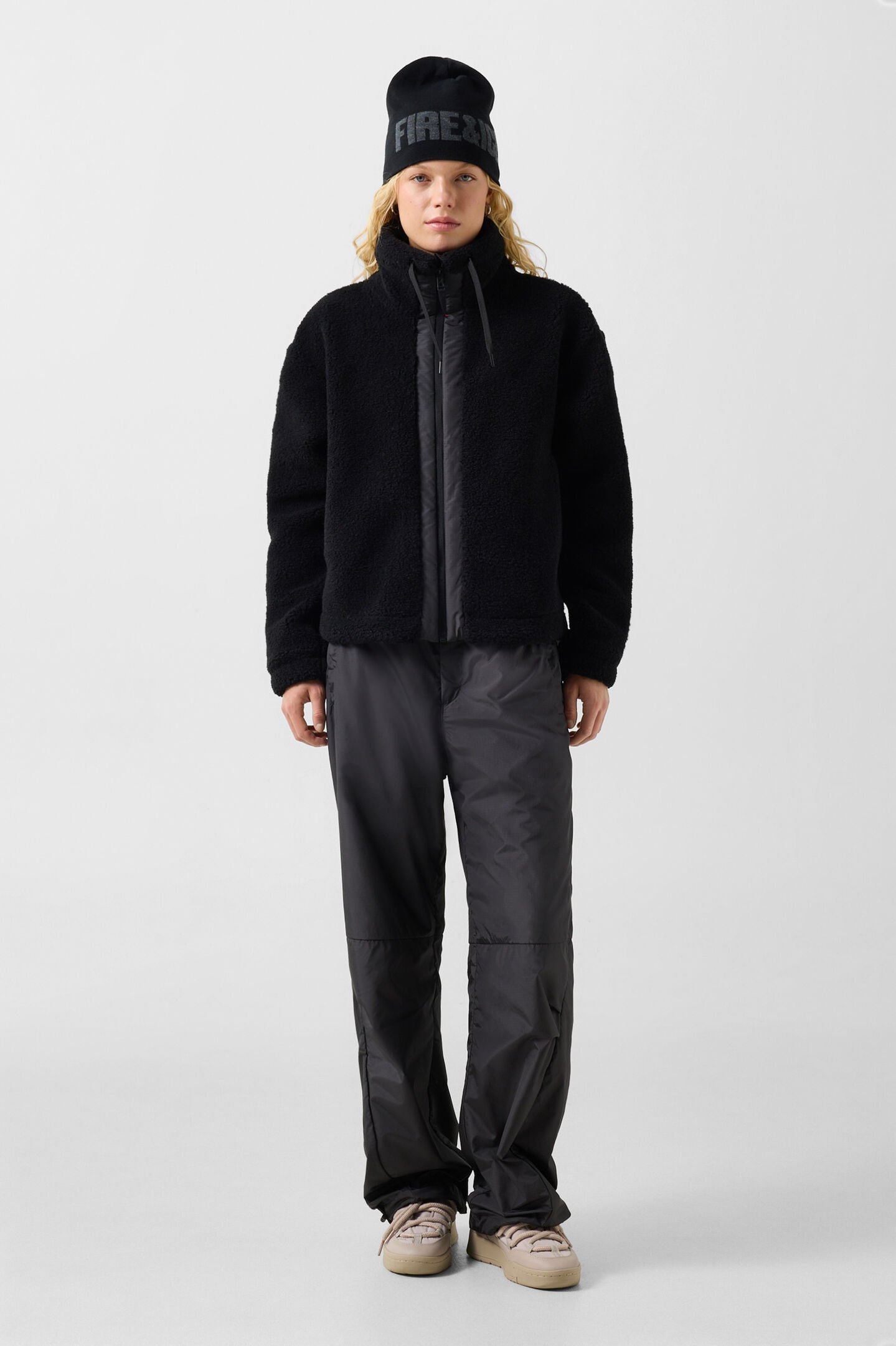 Ninetta Mid-Layer Teddy Jacket Black