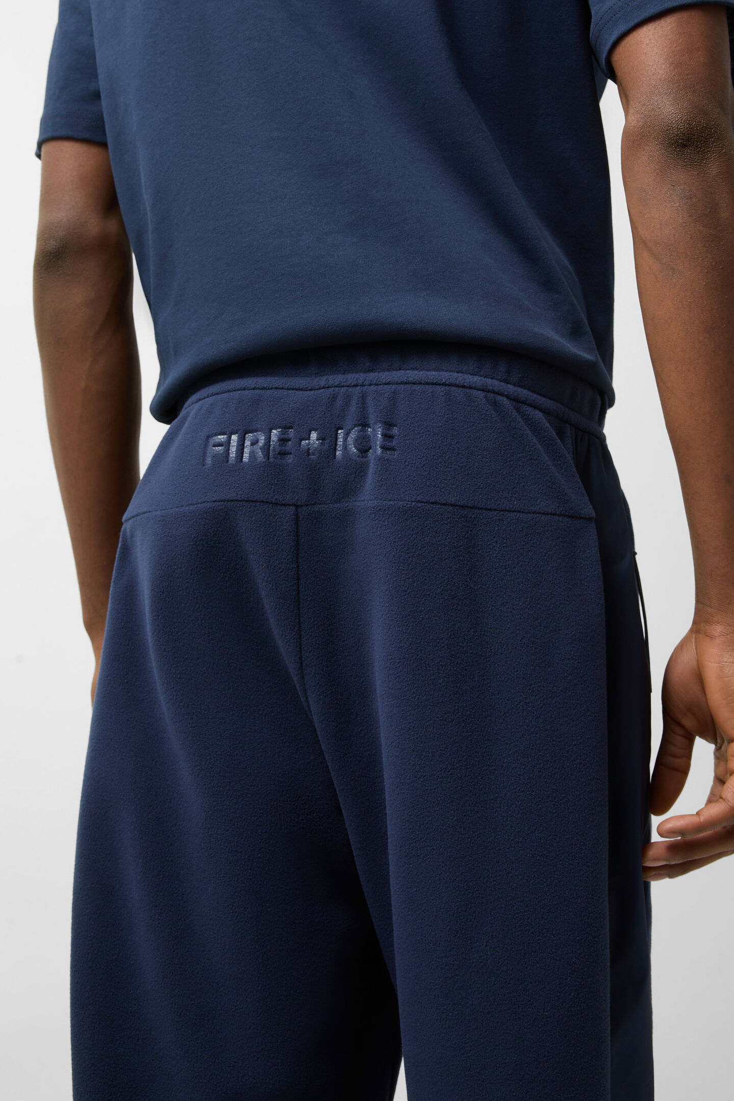 Broder fleece pants Dark blue