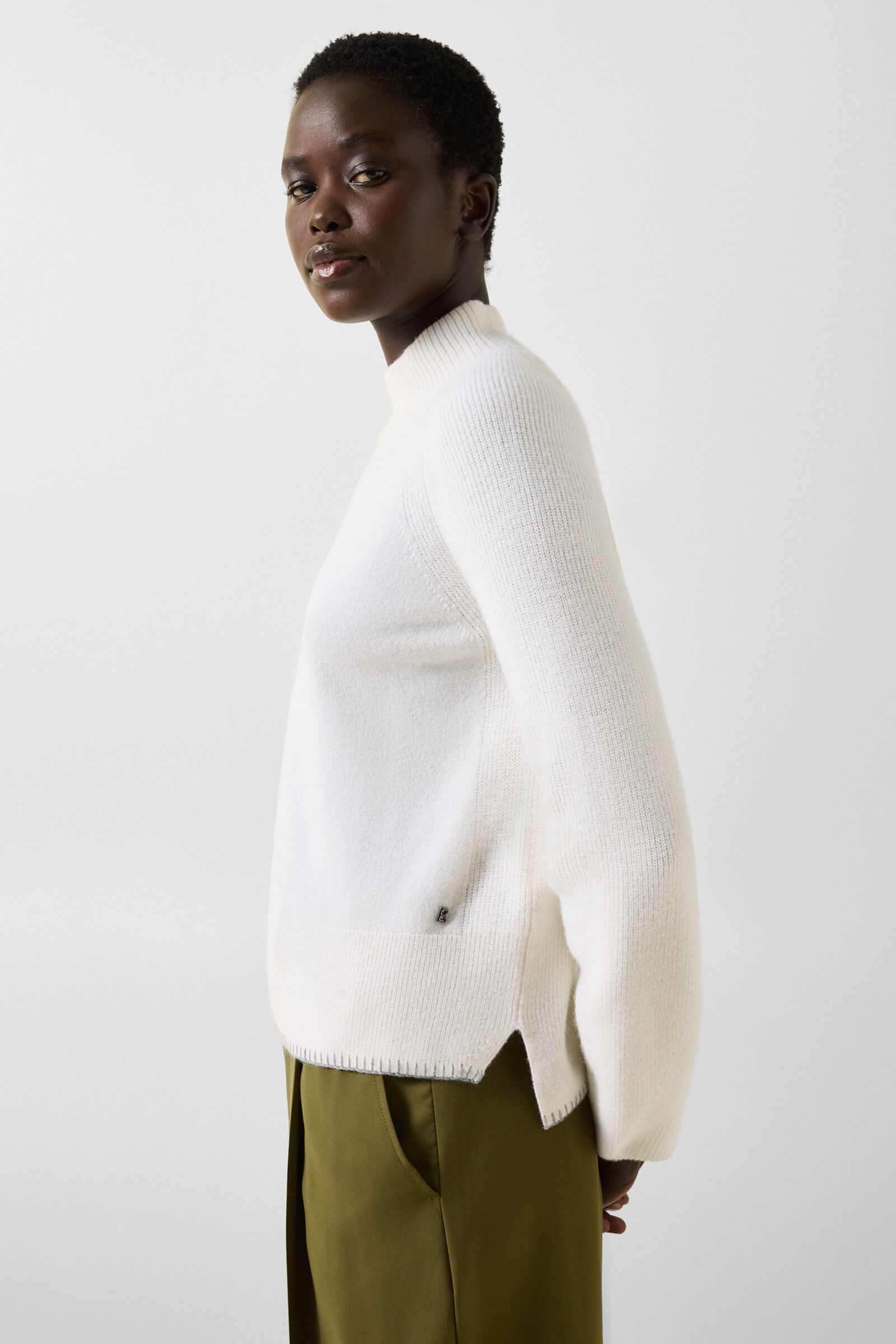 Schurwoll-Pullover Lena Off-White