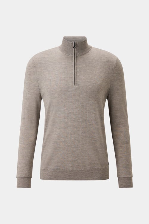 Ouri Half-zip pullover Beige