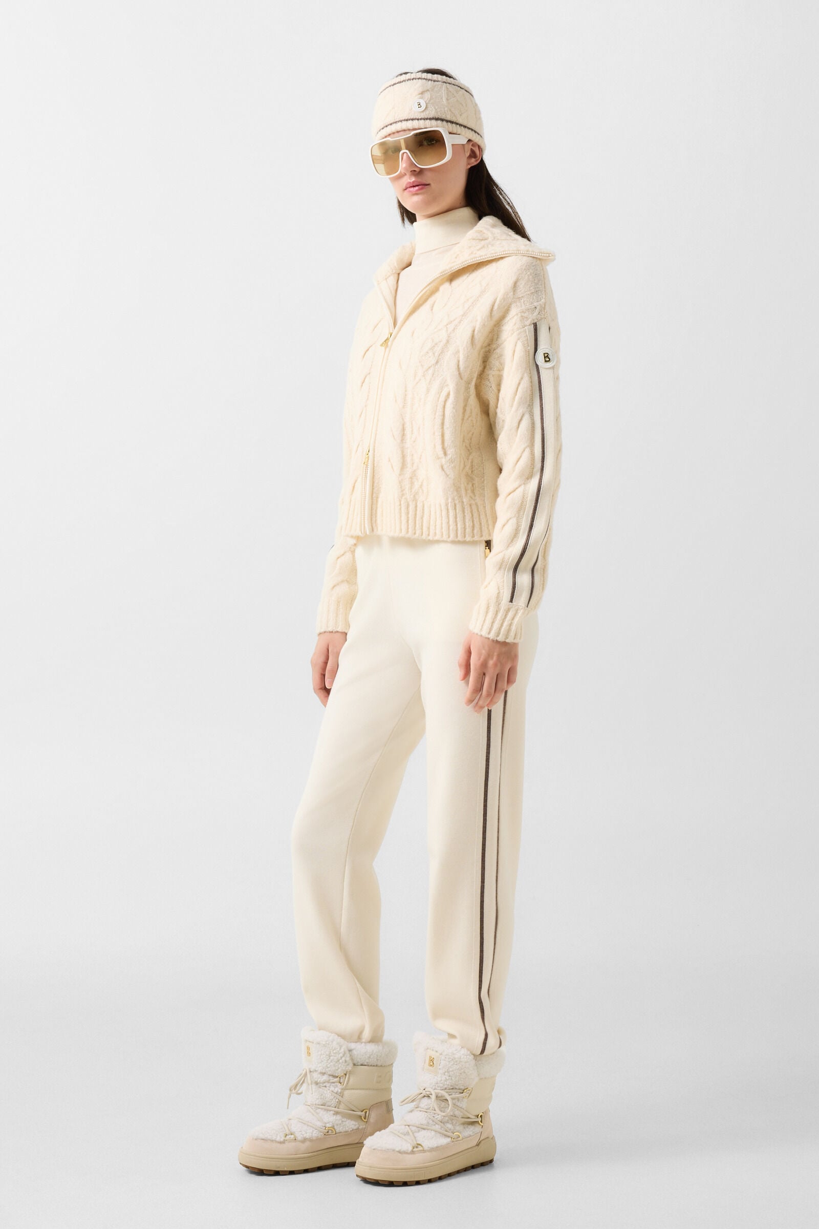 Lotta Virgin Wool Blend Knit Jacket Off-White