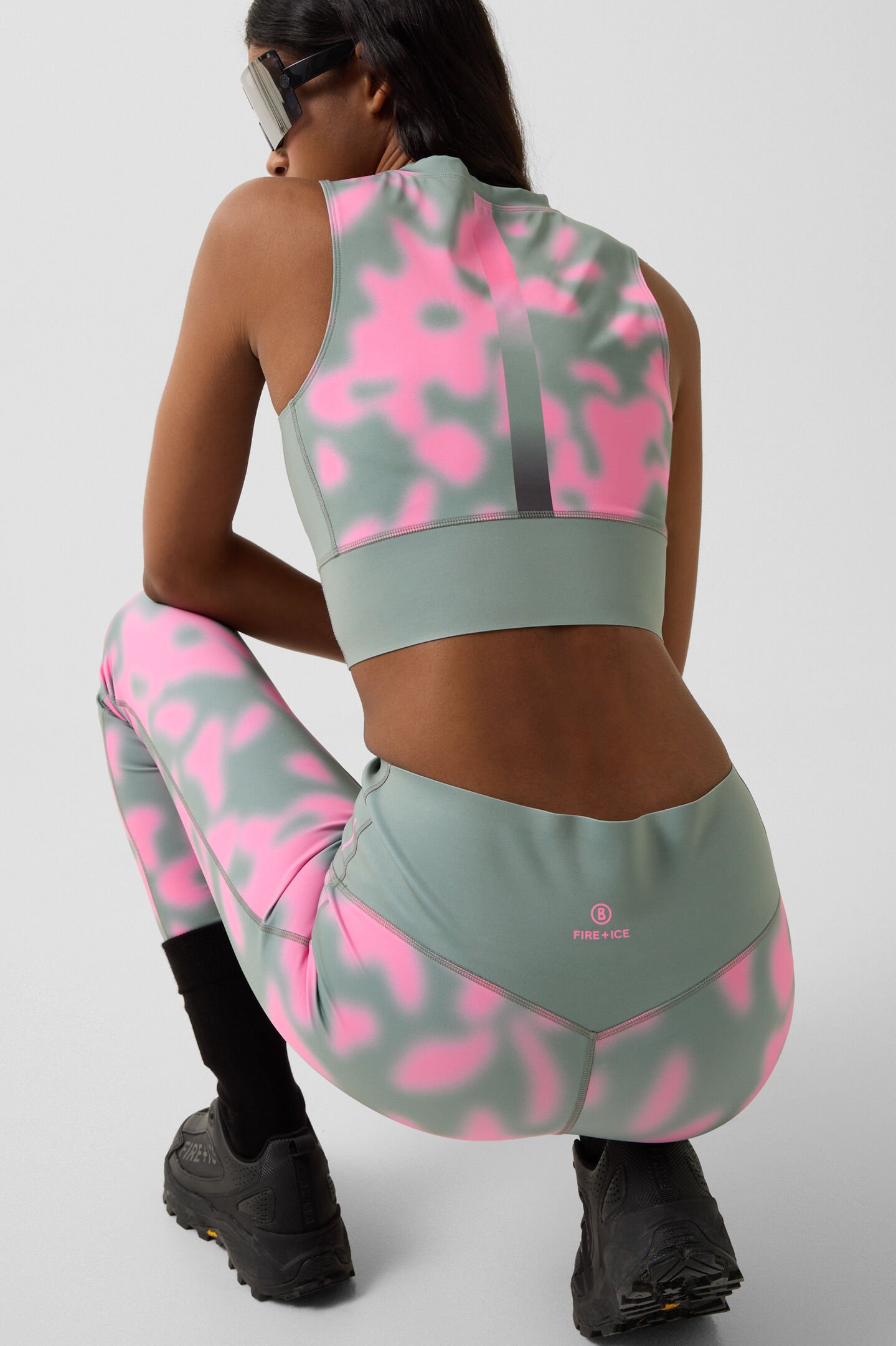 Tights Cherien Eucalyptus/Pink