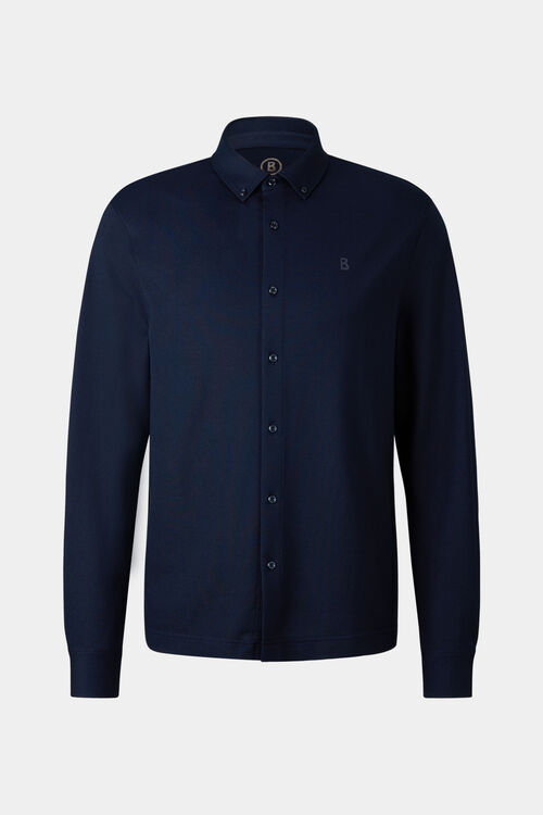 Piqué shirt Franz Navy blue