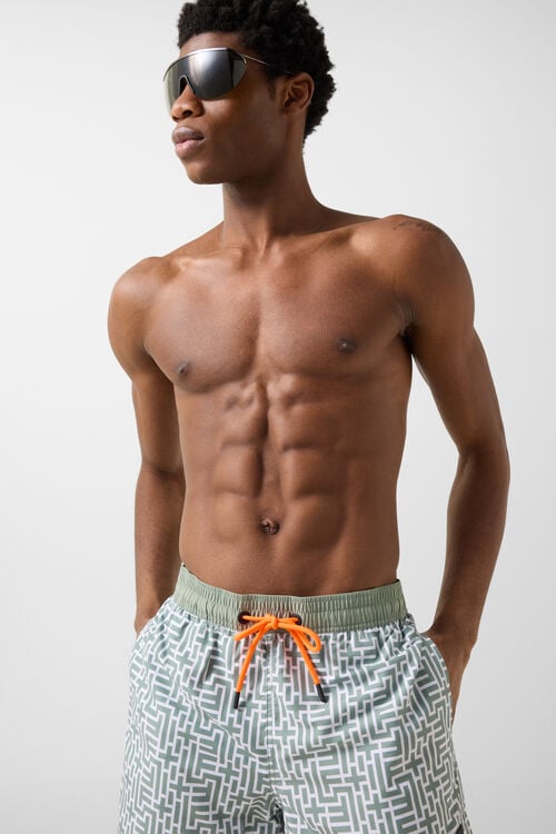 Nelson swim trunks Eucalyptus/Off-White