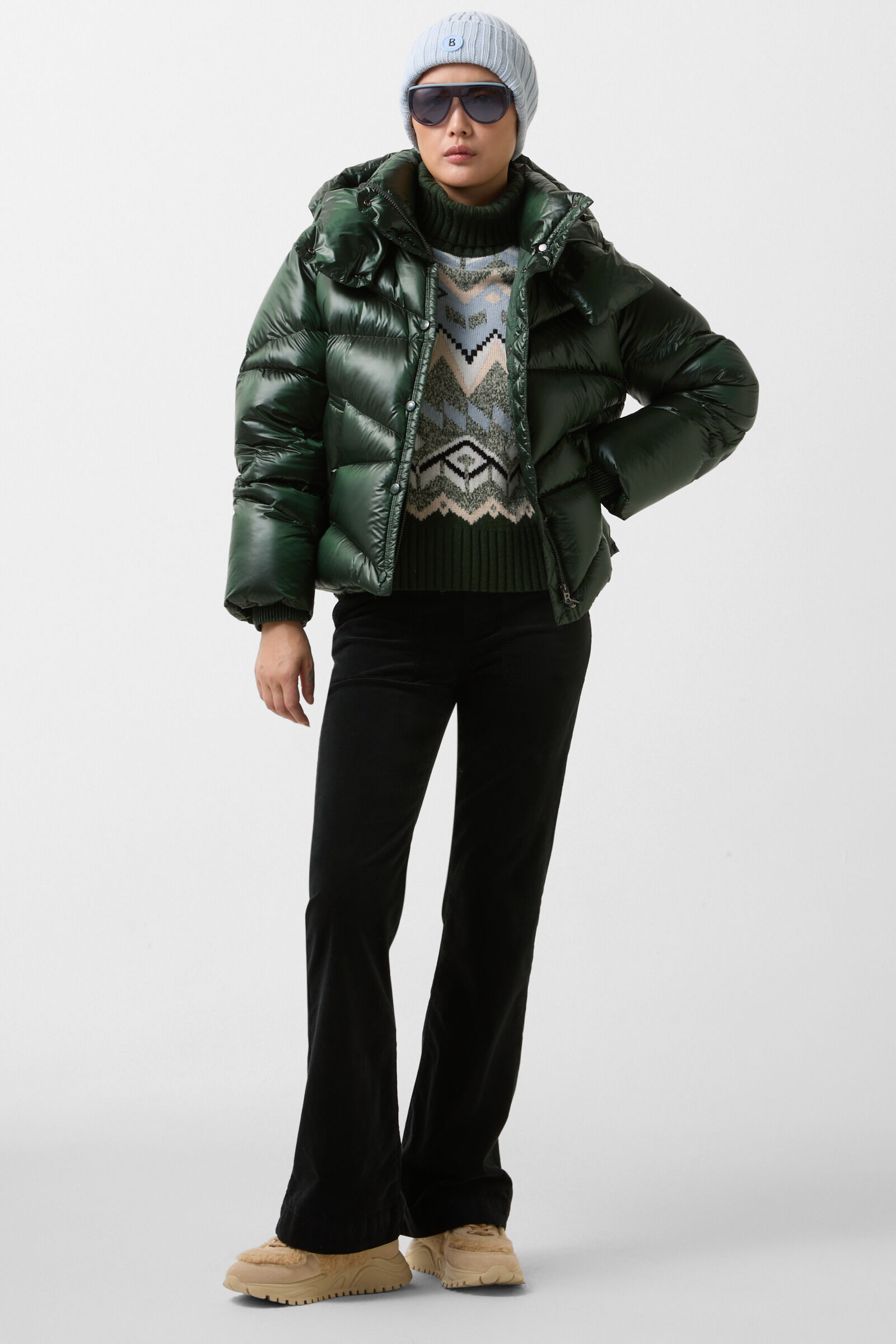 Norwegian jumper Raegan Green/beige/light blue