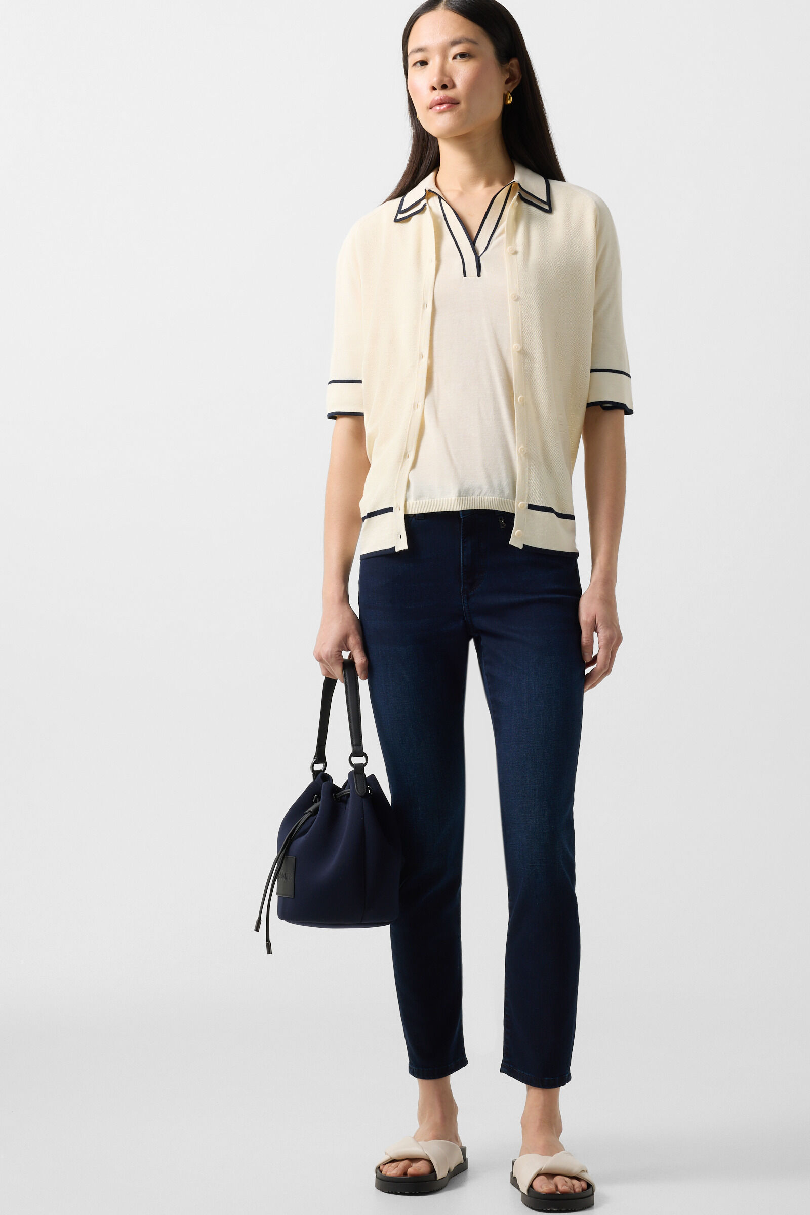 7/8 slim fit jeans Julie Dark Denim Blue