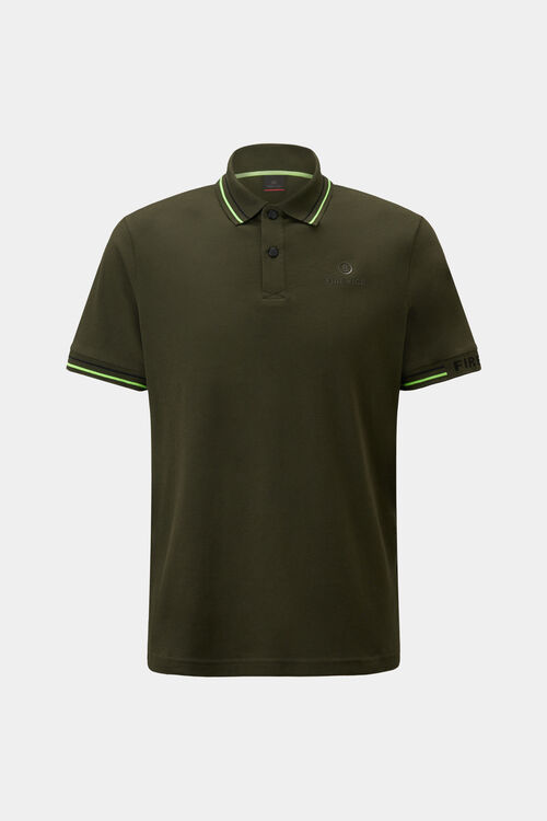 Arjan polo shirt Olive green/lime