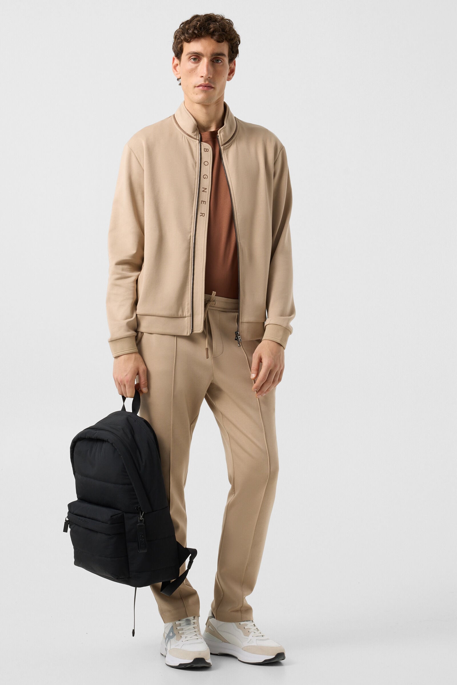 Spencer jersey jacket Beige