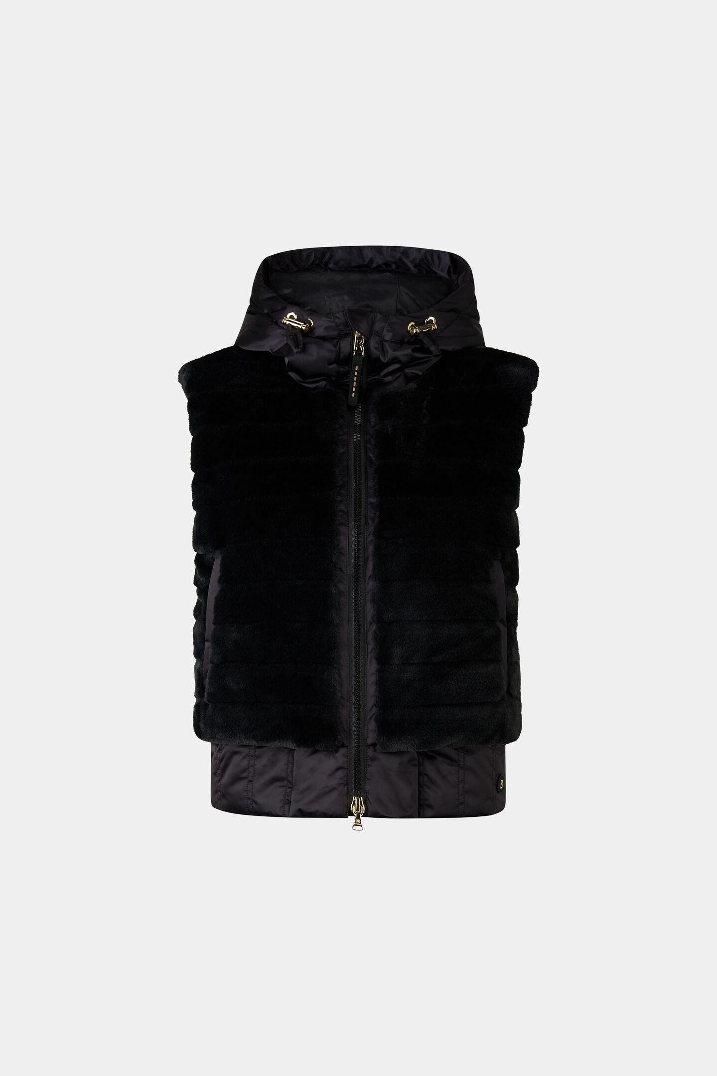 Yumi fur waistcoat Black