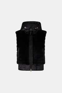 Yumi faux fur waistcoat Black Yumi faux fur waistcoat Black