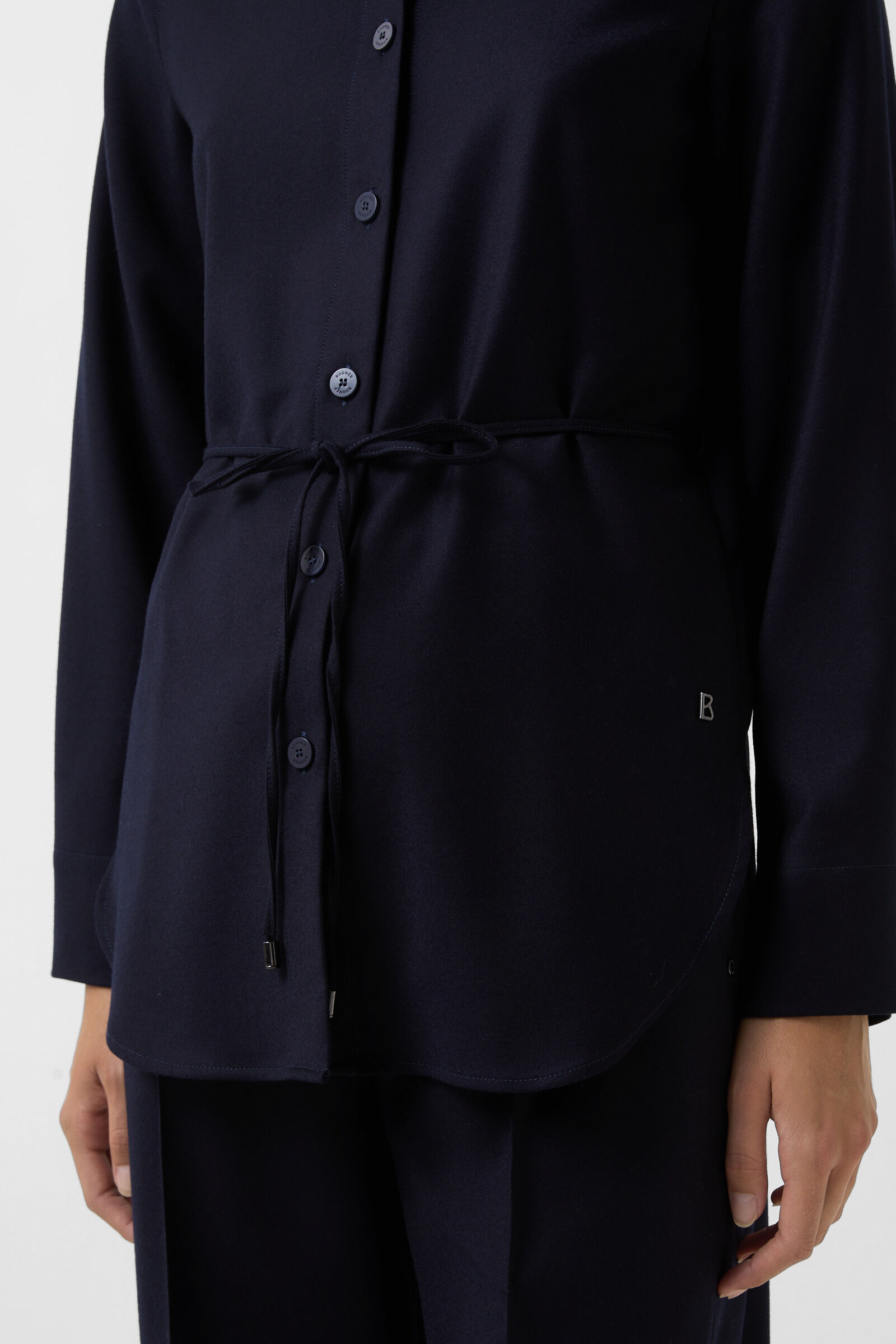 Ariela flannel blouse Navy blue