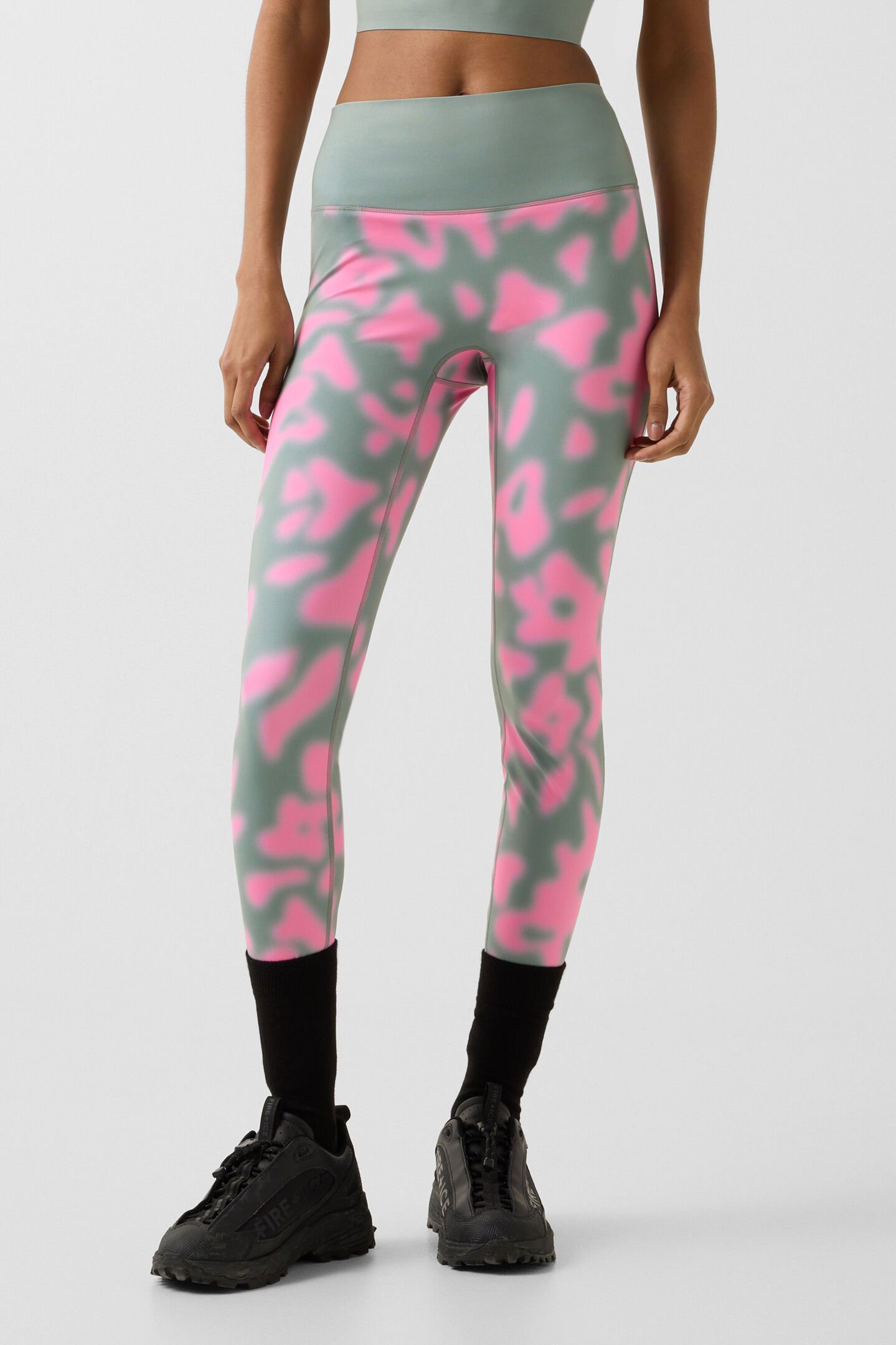 Tights Cherien Eucalyptus/Pink