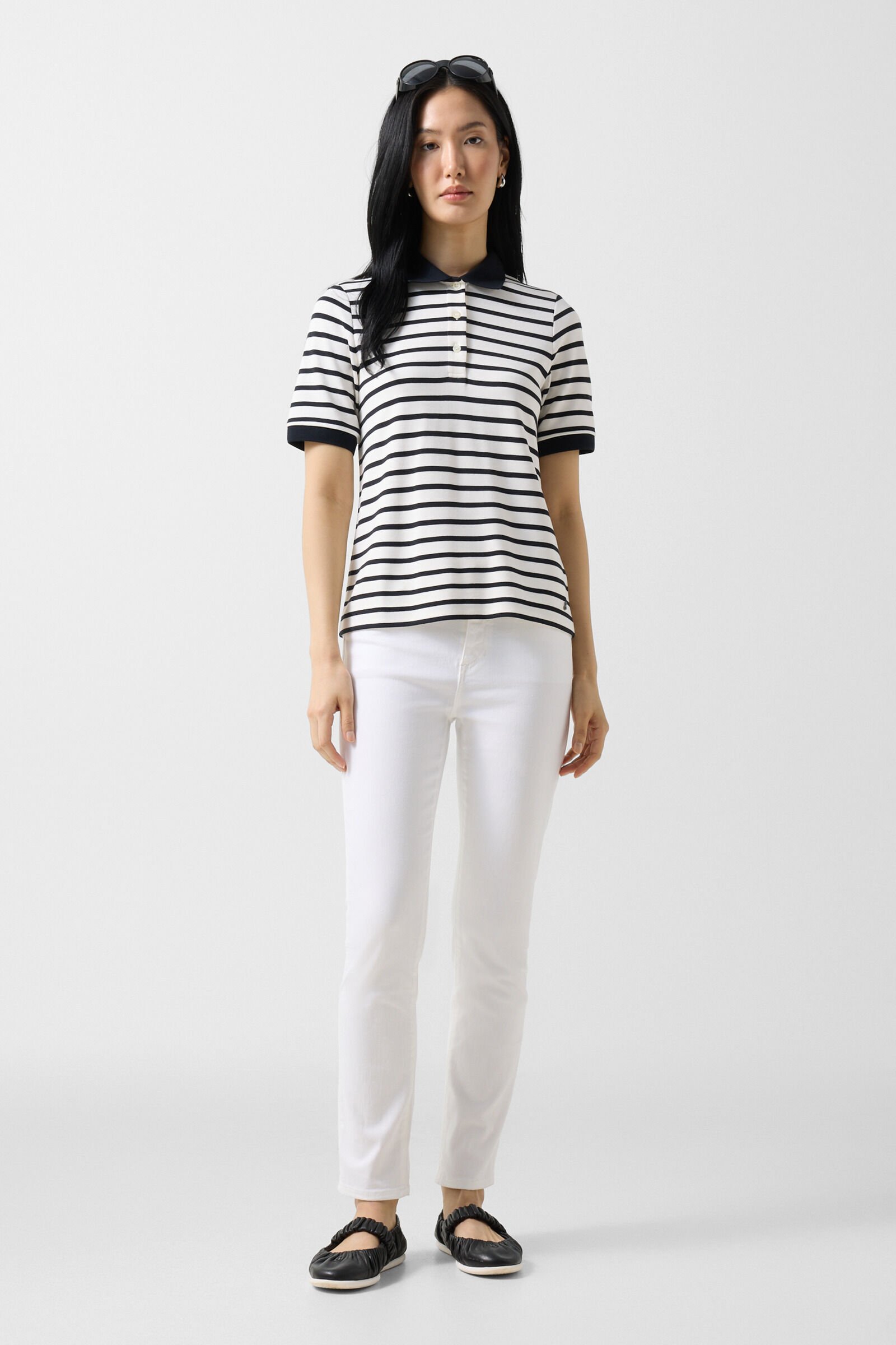 Polo shirt Rea Black/white