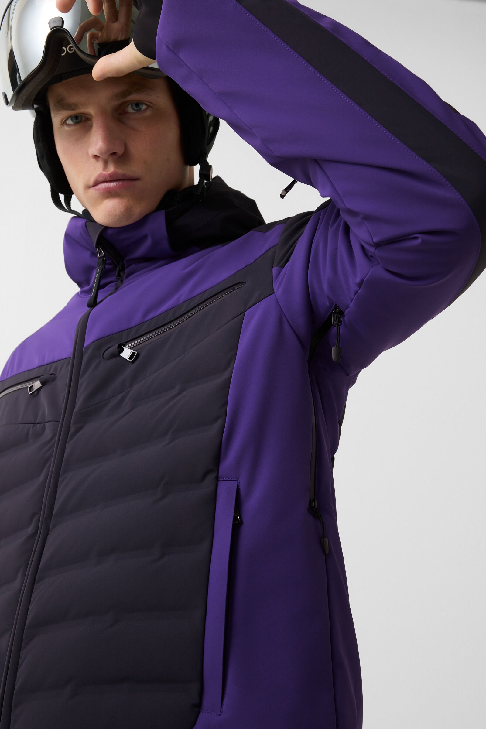 Feliks down ski jacket Navy blue/purple