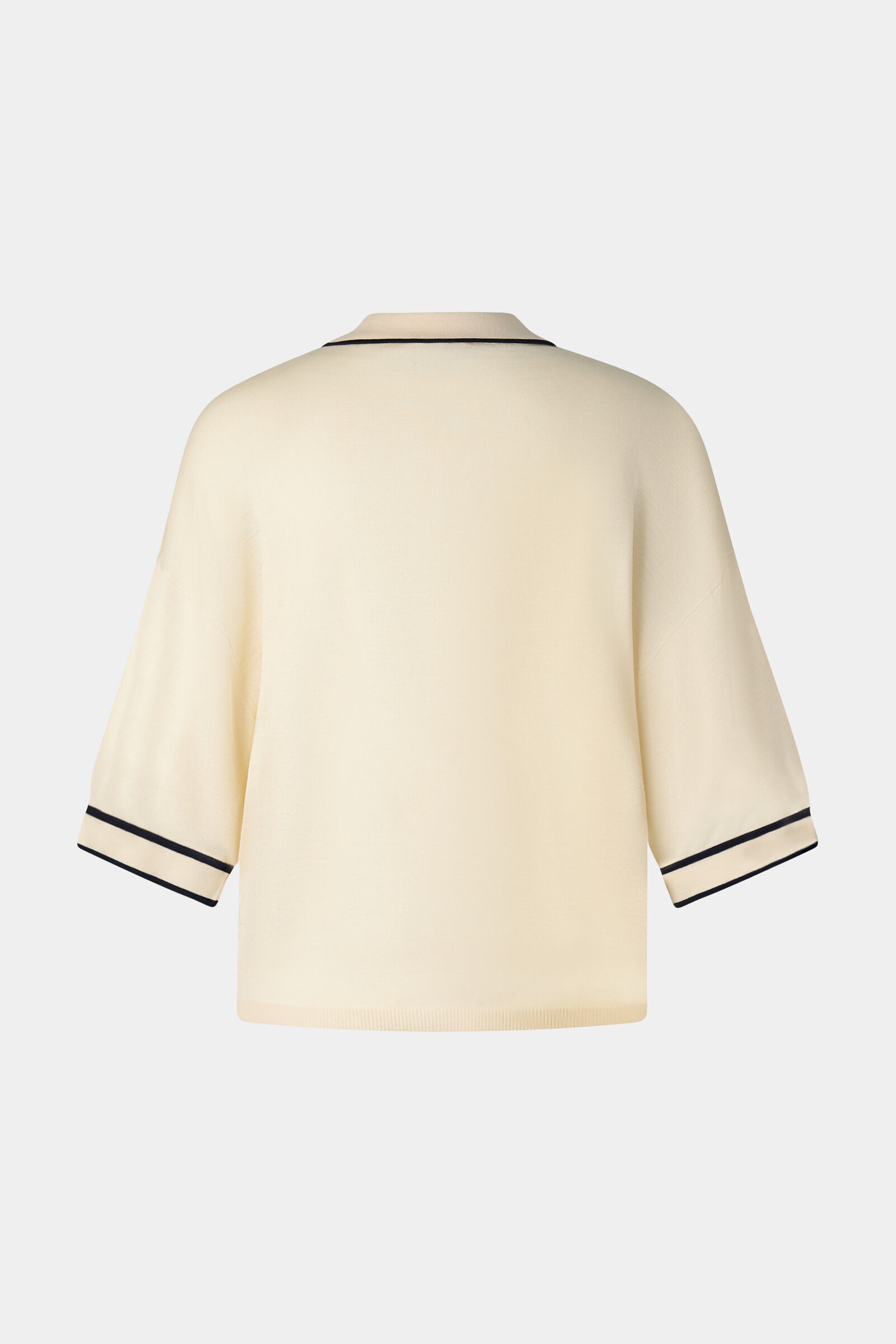 Paris knitted polo shirt Cream