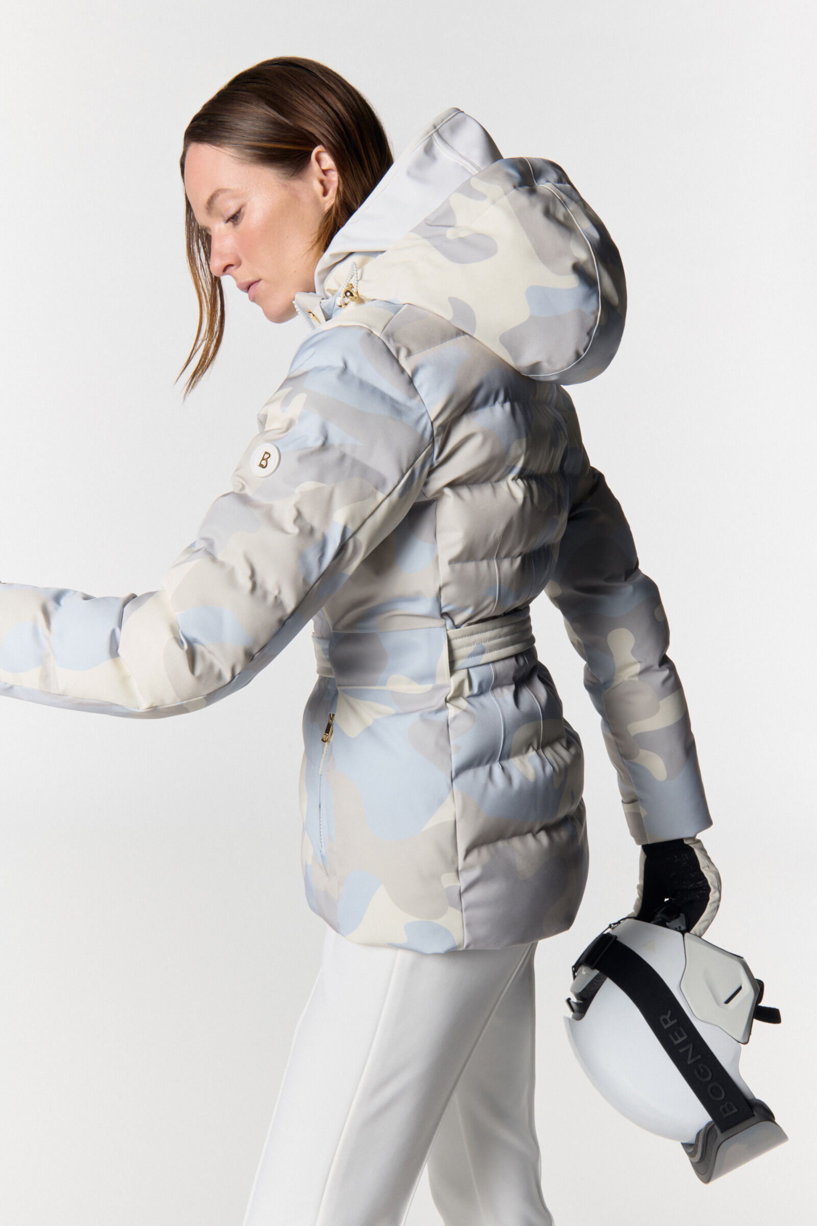 Ellya quilted jacket Light blue/cream