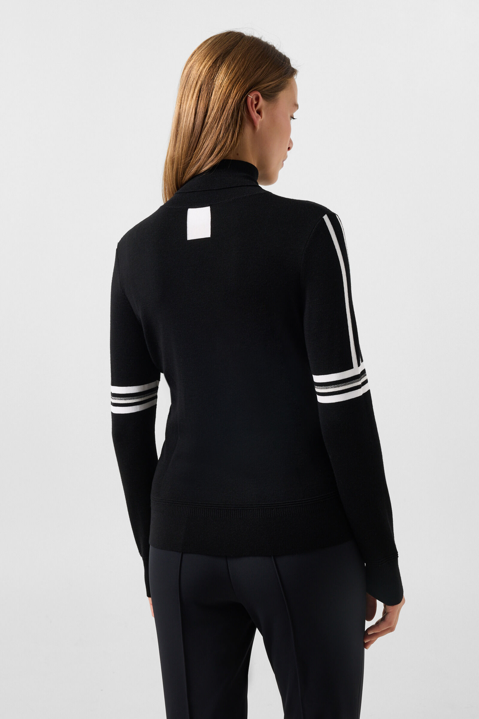 Louise virgin wool jumper Black and white