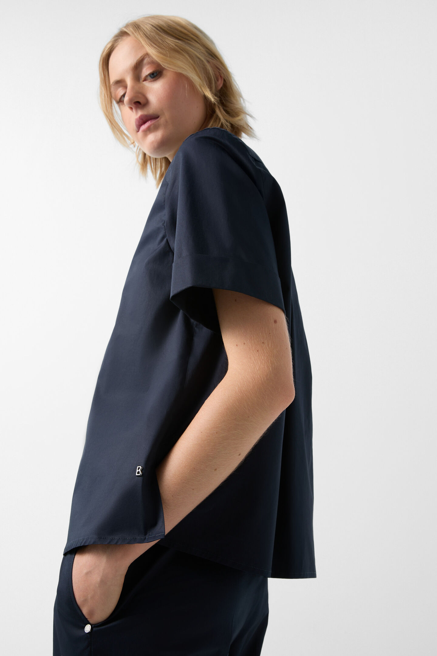 Avril Short-sleeve blouse Navy blue